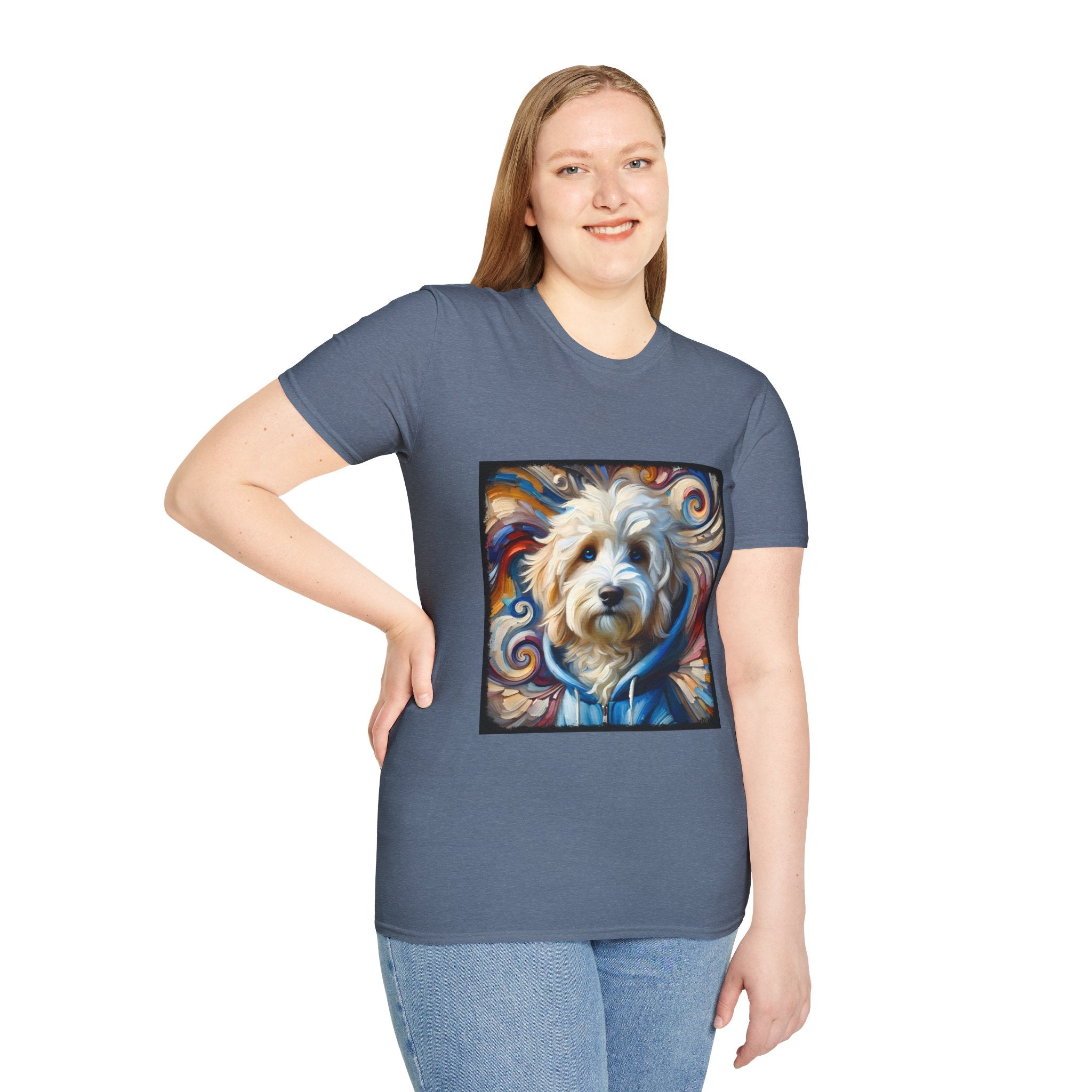 Sheepadoodle Blue Hoodie Swirl | Unisex Dog T-Shirt