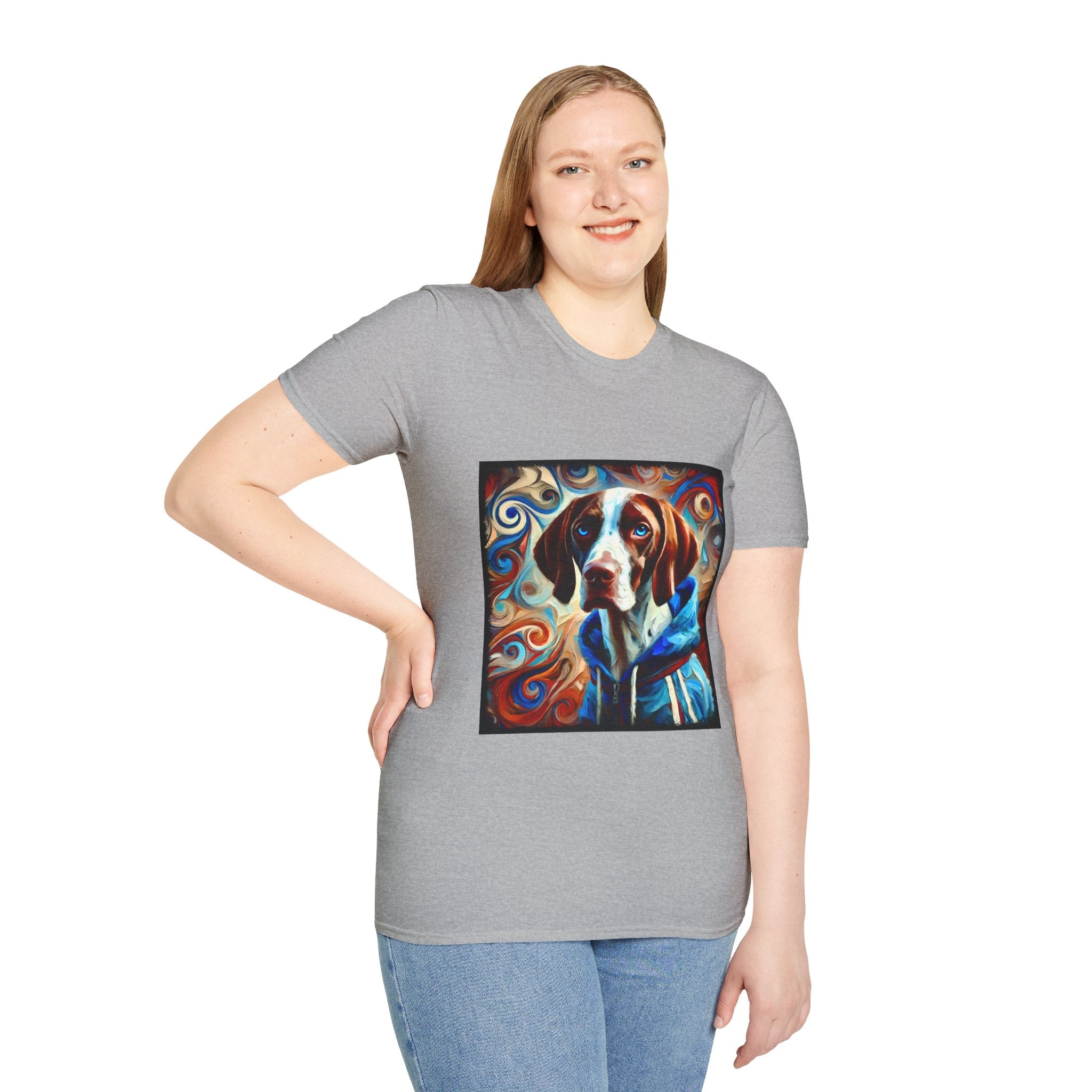 German Shorthaired Pointer Comfy Swirl | Unisex Dog T-Shirt