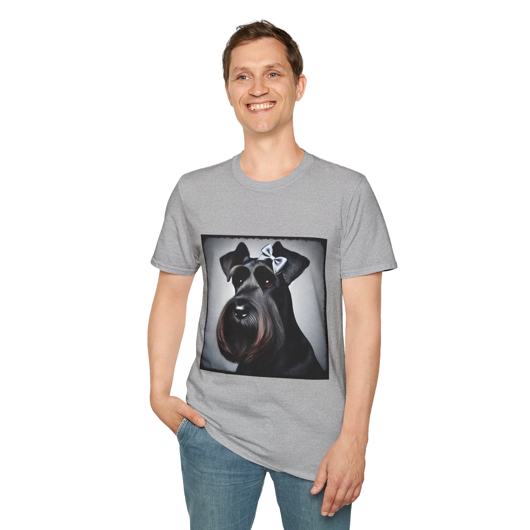 Schnauzer Bow Baddie | Unisex Dog T-Shirt