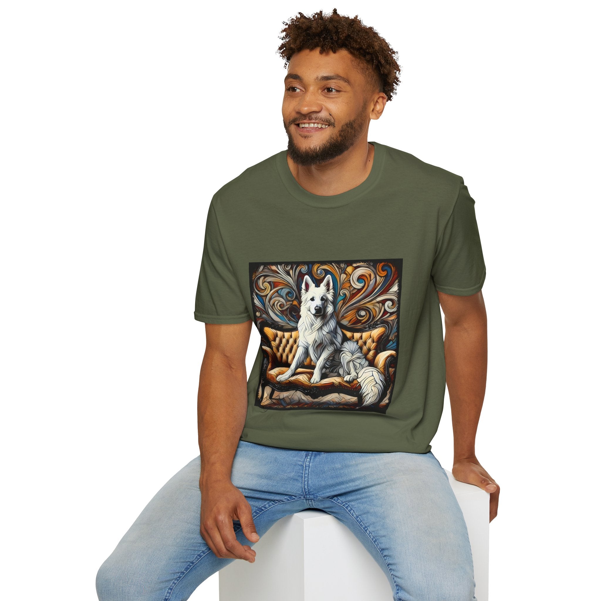 German Shepherd Bold Swirl | Unisex Dog T-Shirt