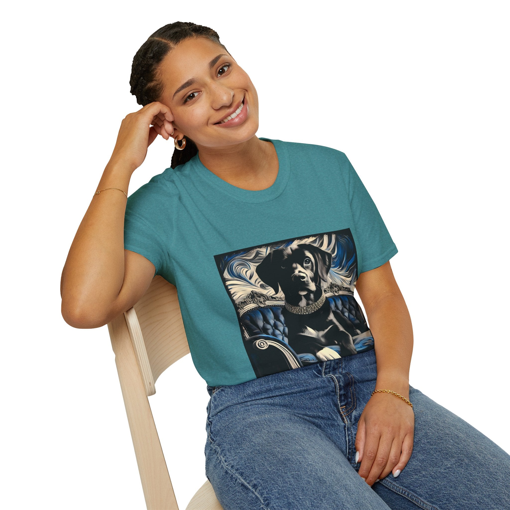 Labrador Retriever Blue and Black Swirl | Unisex Dog T-Shirt