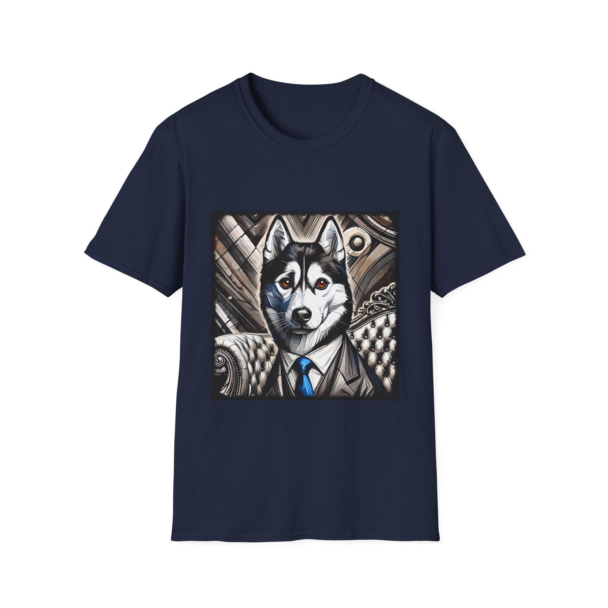 Siberian Husky B&W Bold Eyes | Unisex Dog T-Shirt