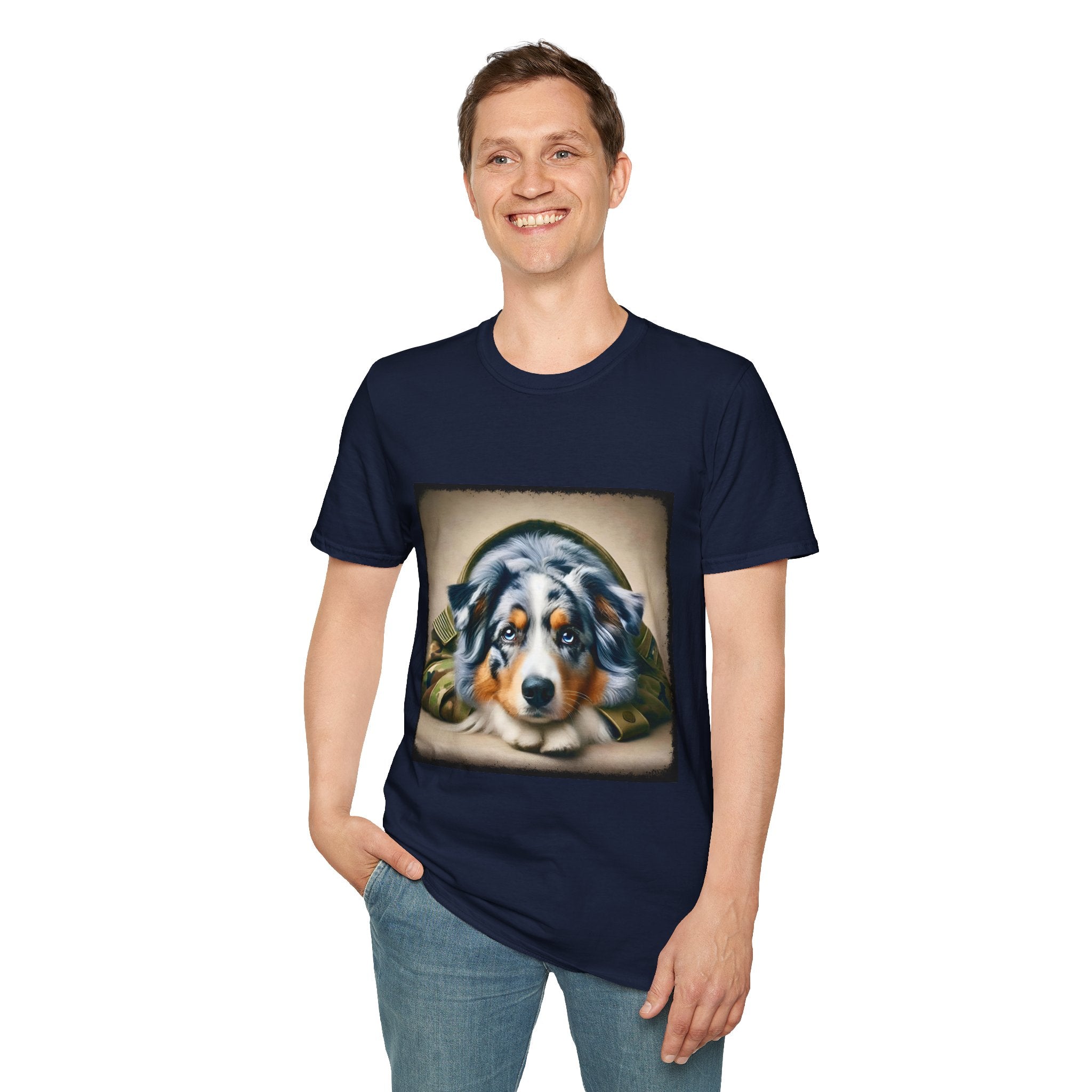 Australian Shepherd Camo Muse | Unisex Dog T-Shirt