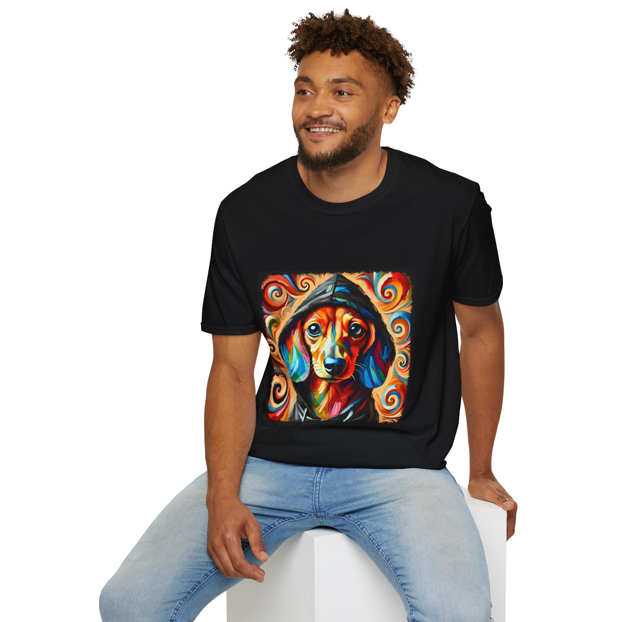 Dachshund Urban Swirl | Unisex Softstyle T-Shirt