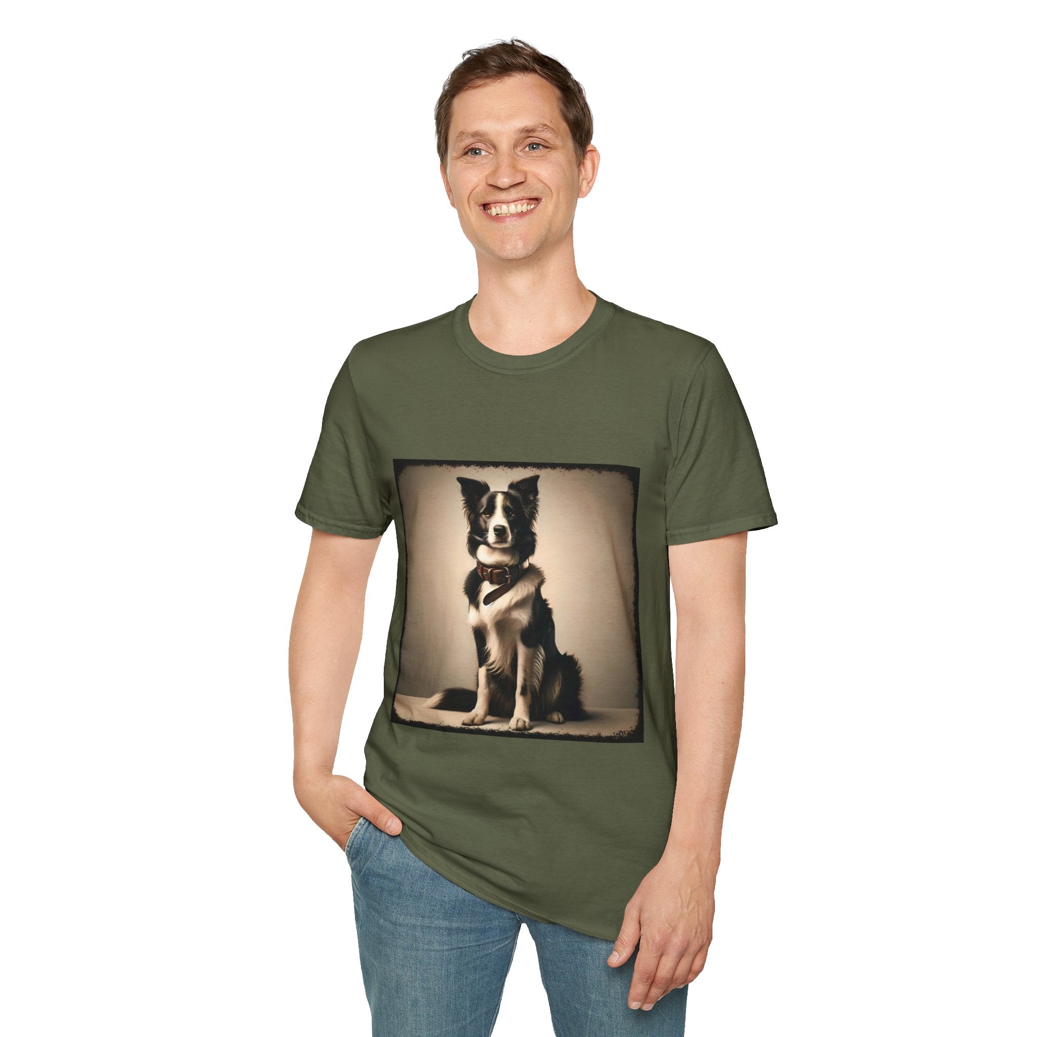 Border Collie Composed Charm | Unisex Dog T-Shirt