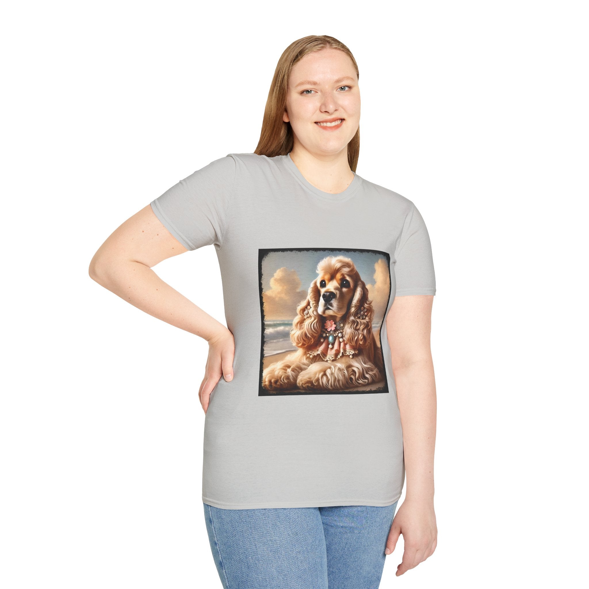 Cocker Spaniel Beach Belle | Unisex Dog T-Shirt