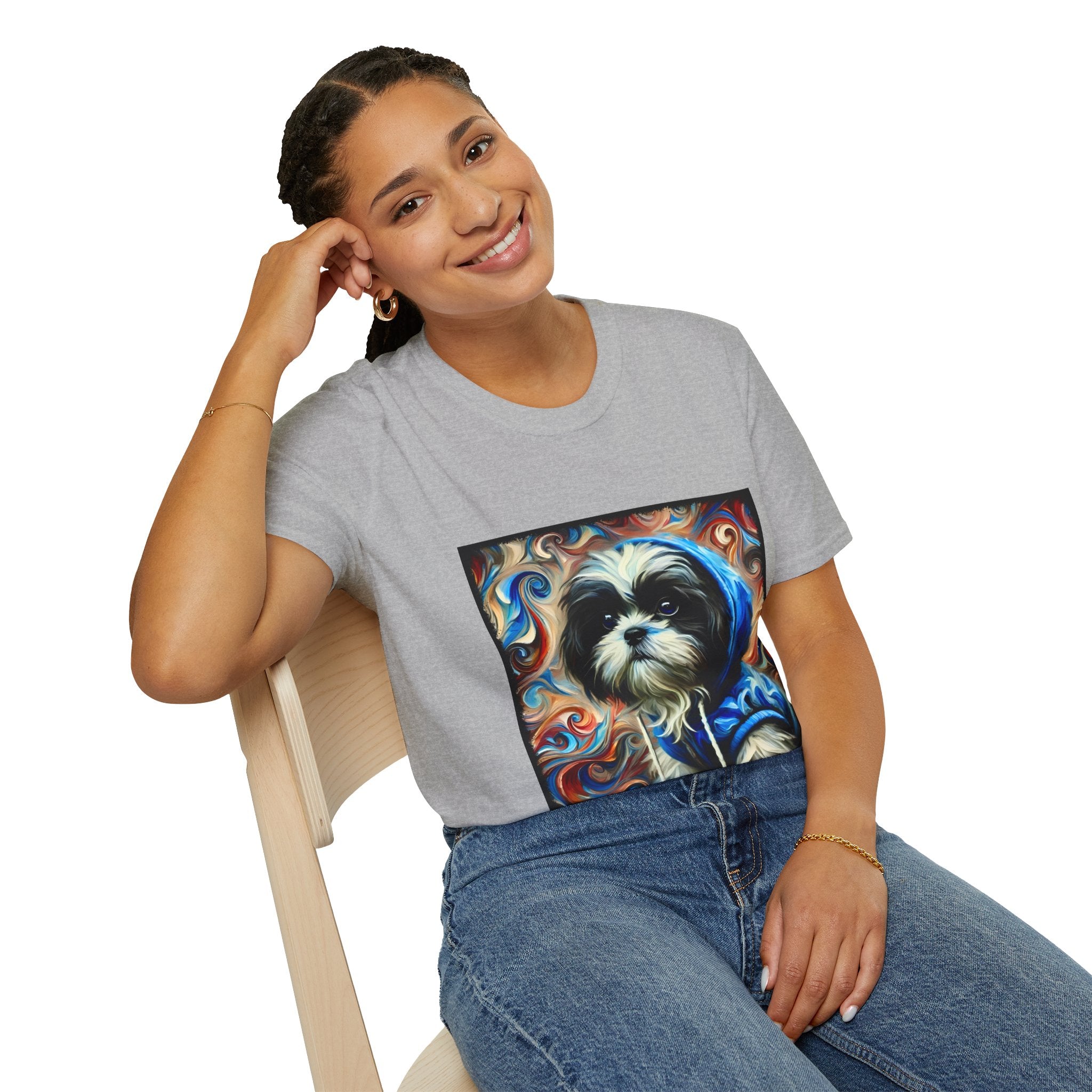 Shih Tzu Street Swirl | Unisex Dog T-Shirt