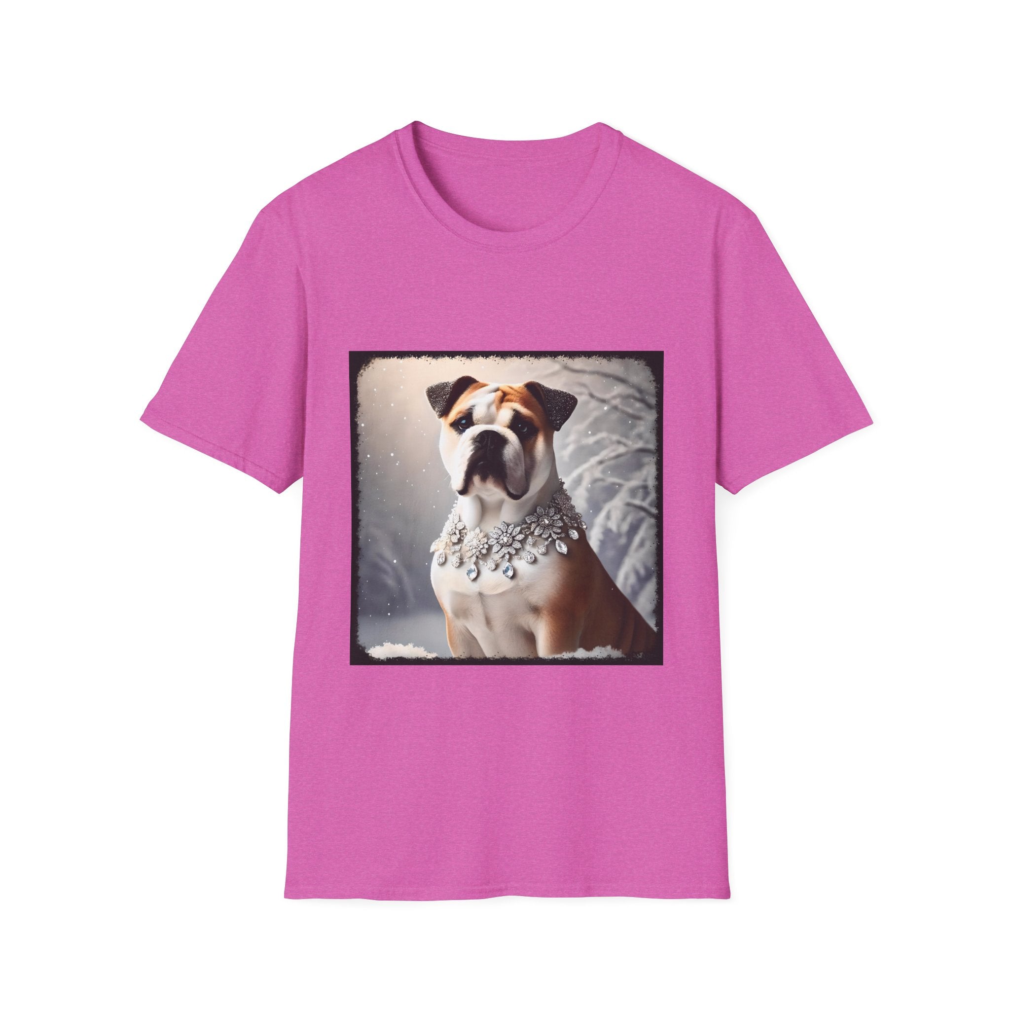 Bulldog Snow Princess Classic | Unisex Dog T-Shirt