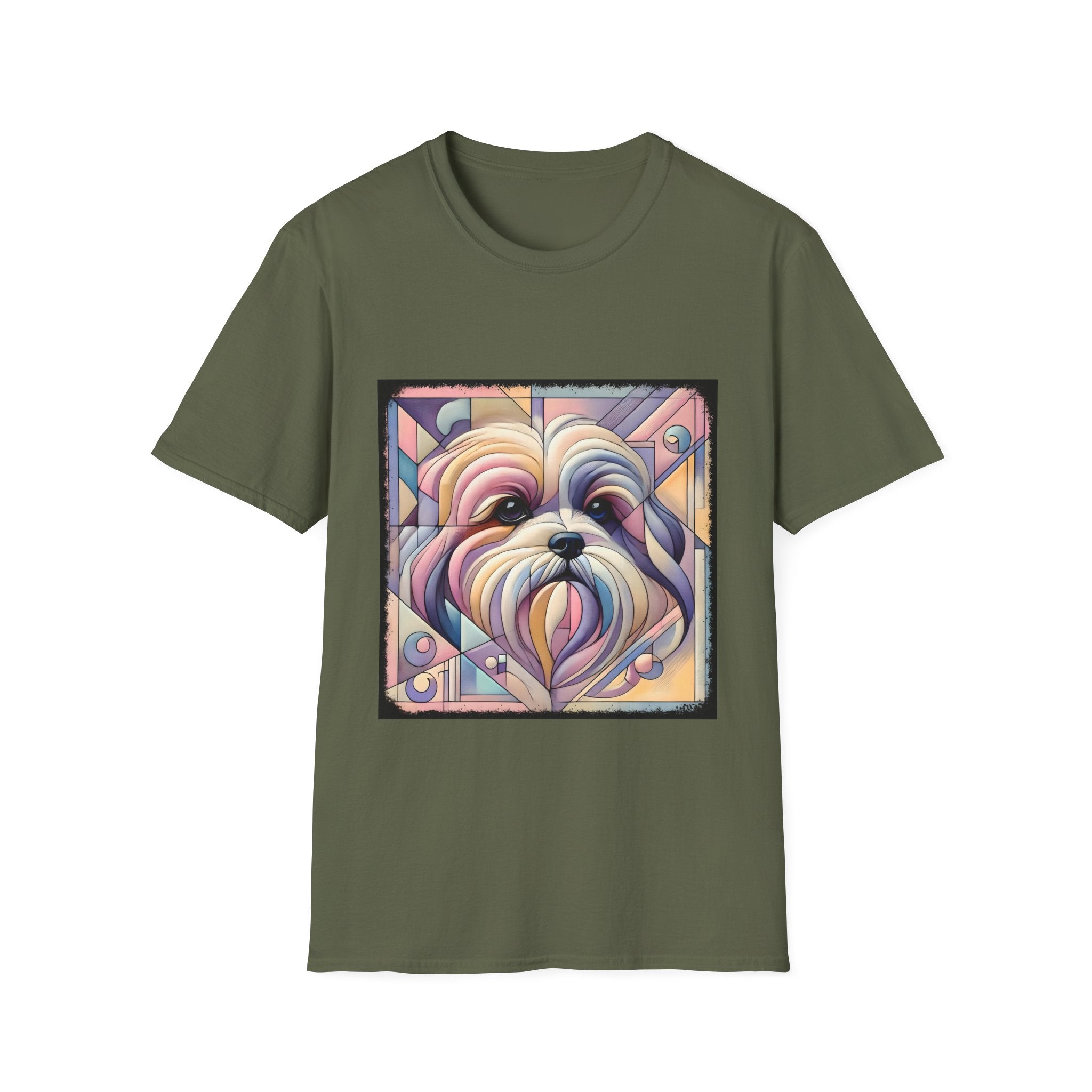 Lhasa Apso Pastel Geometric | Unisex Dog T-Shirt