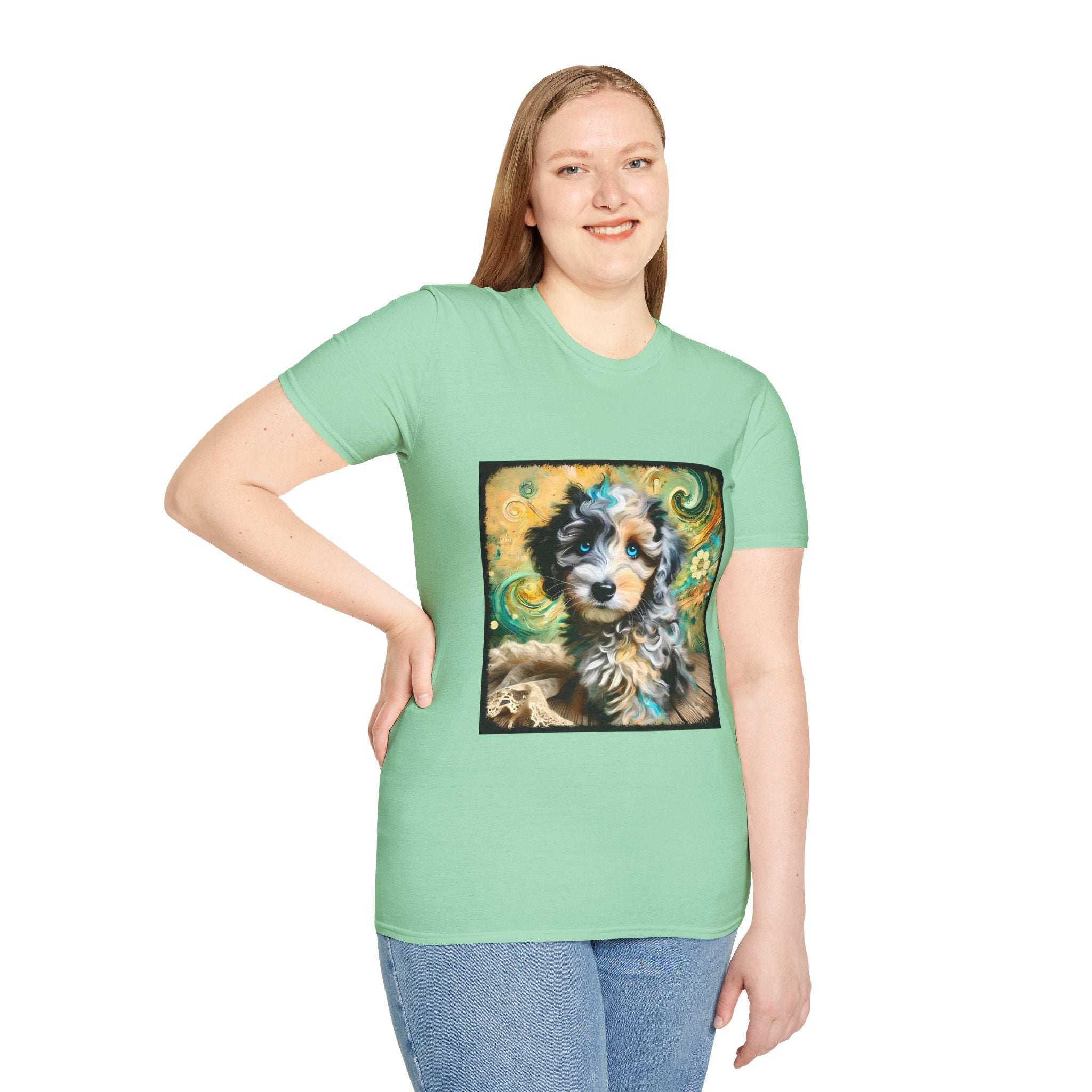 Aussiedoodle Emerald Swirl | Unisex Dog T-Shirt
