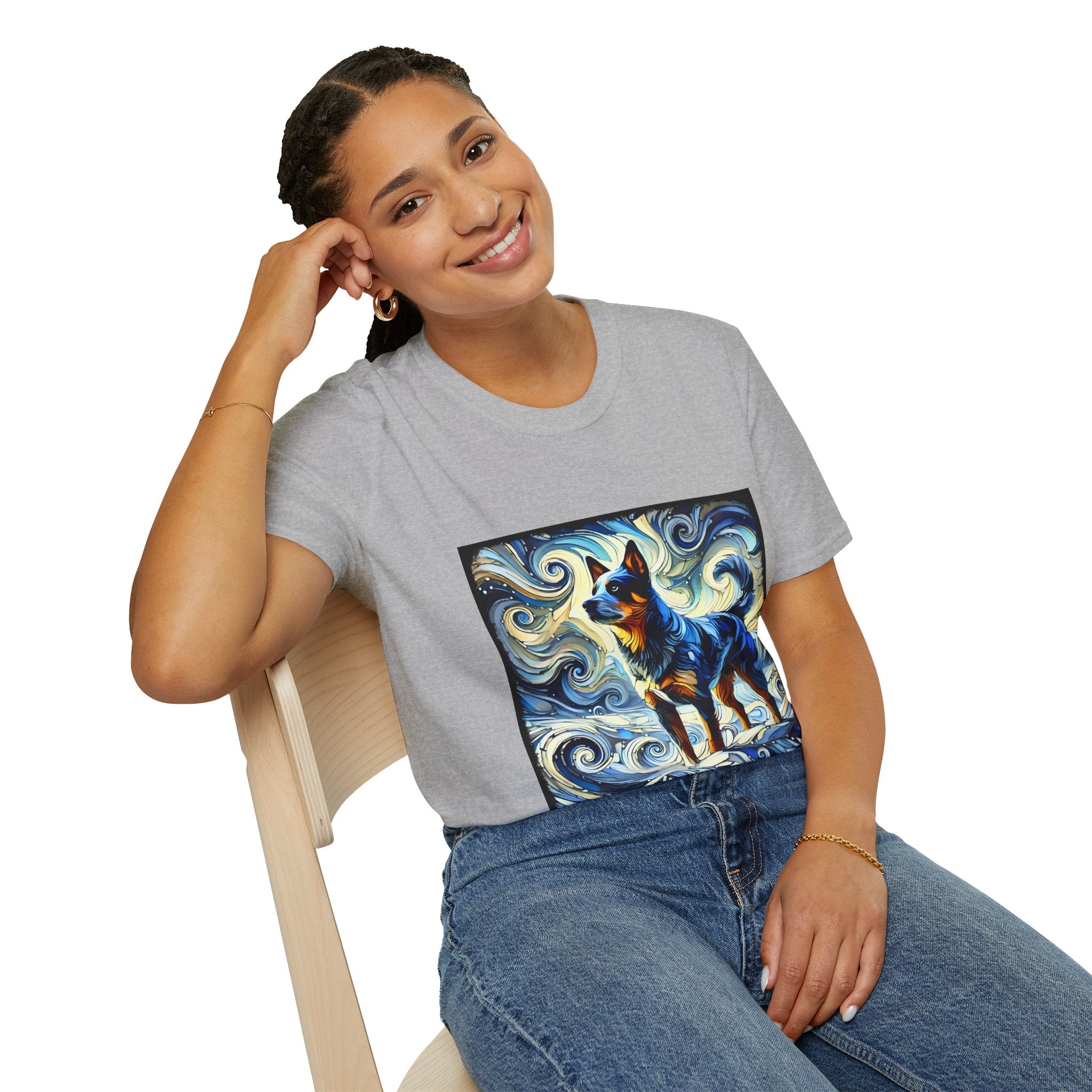 Australian Cattle Dog Blue Swirl | Unisex Dog T-Shirt