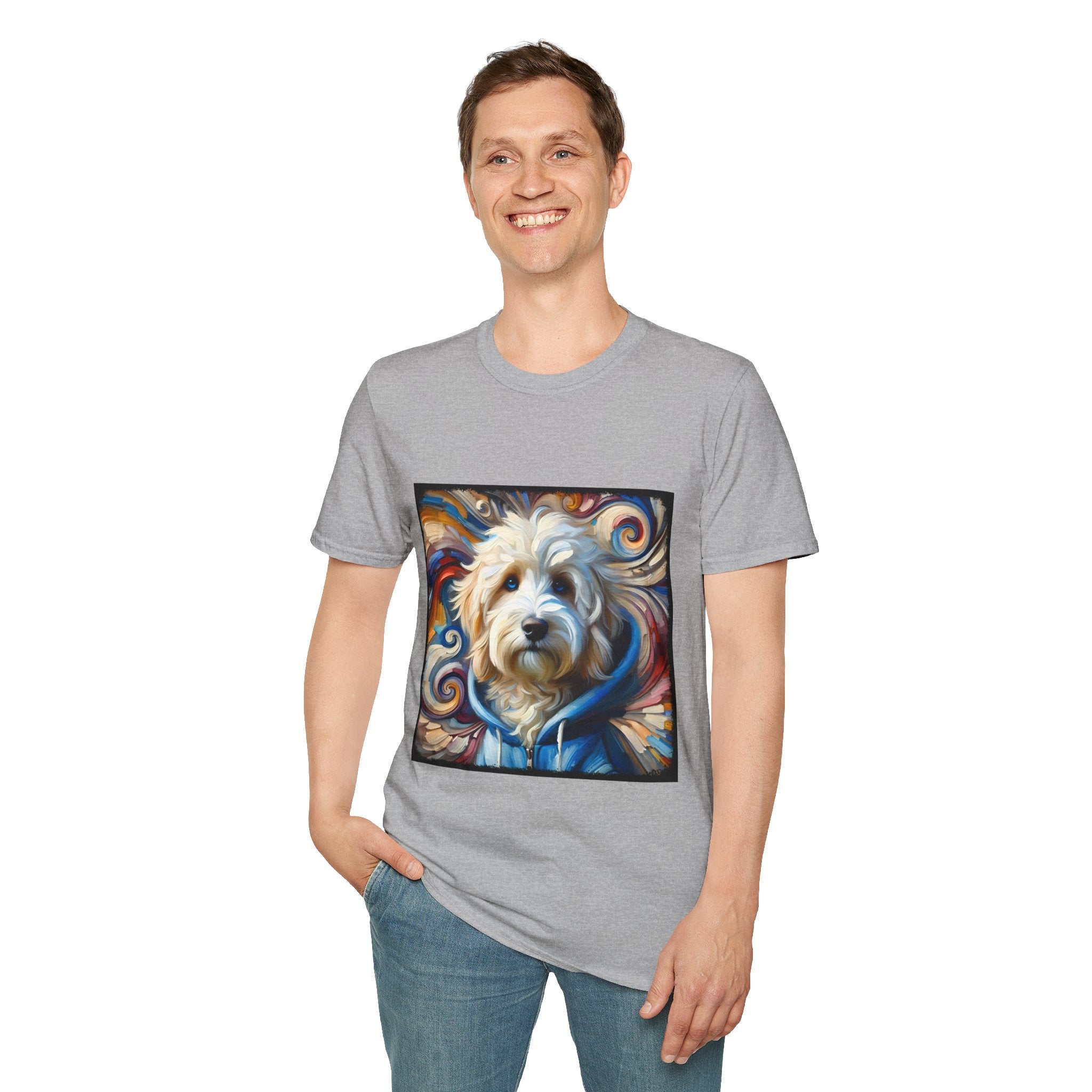 Sheepadoodle Blue Hoodie Swirl | Unisex Dog T-Shirt
