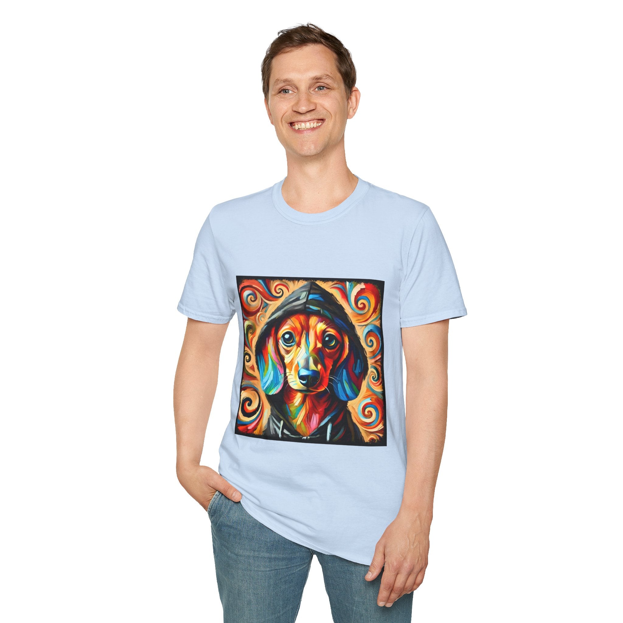 Dachshund Urban Swirl | Unisex Softstyle T-Shirt