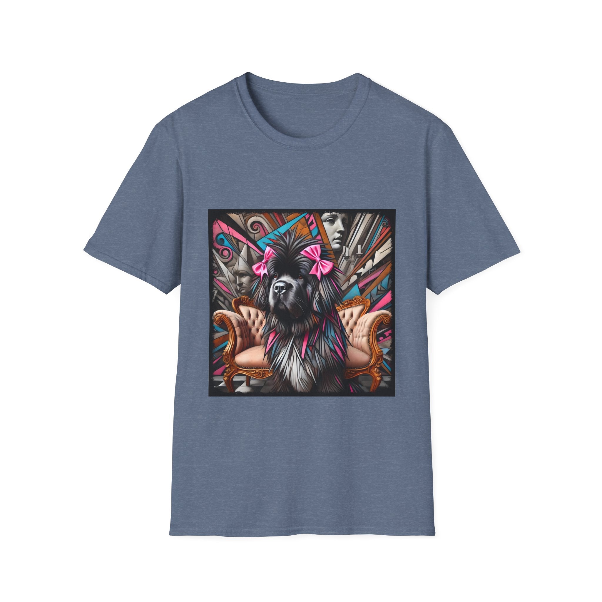 Newfoundland Pink Bow Bold | Unisex Dog T-Shirt