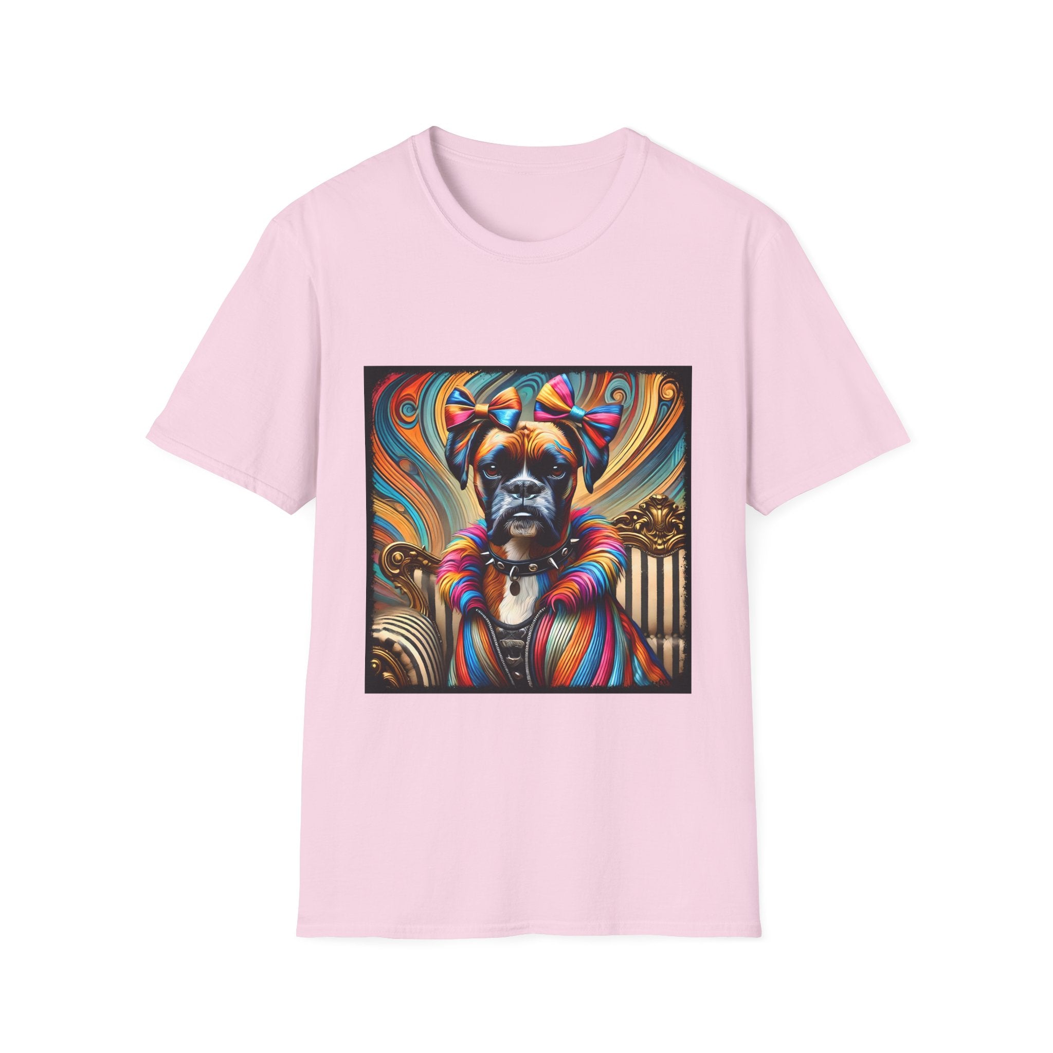 Boxer Rainbow Rocker | Unisex Dog T-Shirt