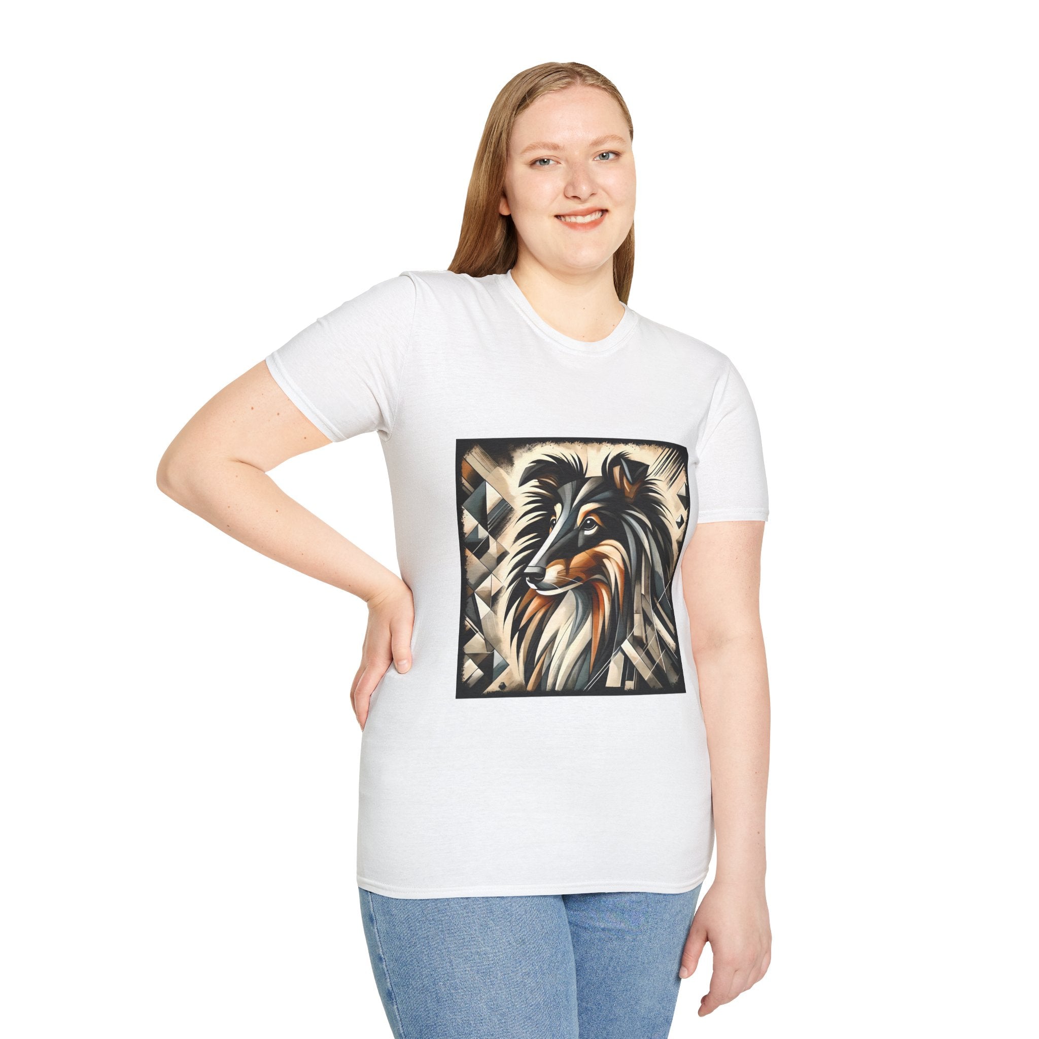 Collie Bold Geometric | Unisex Dog T-Shirt