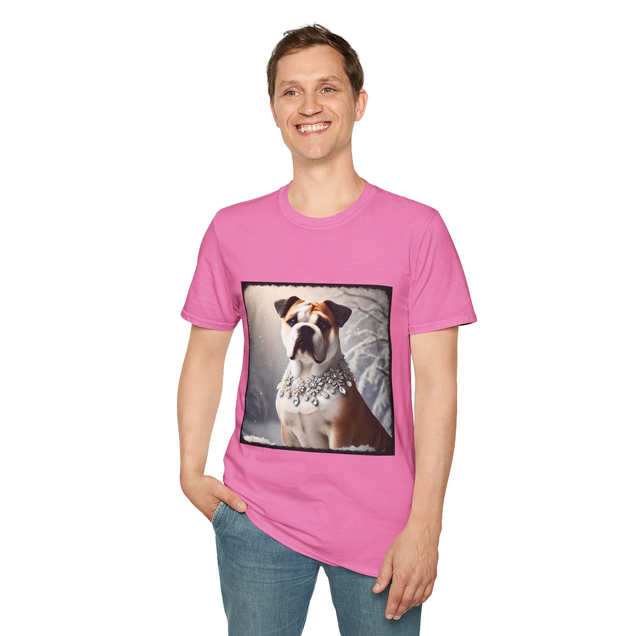 Bulldog Snow Princess Classic | Unisex Dog T-Shirt