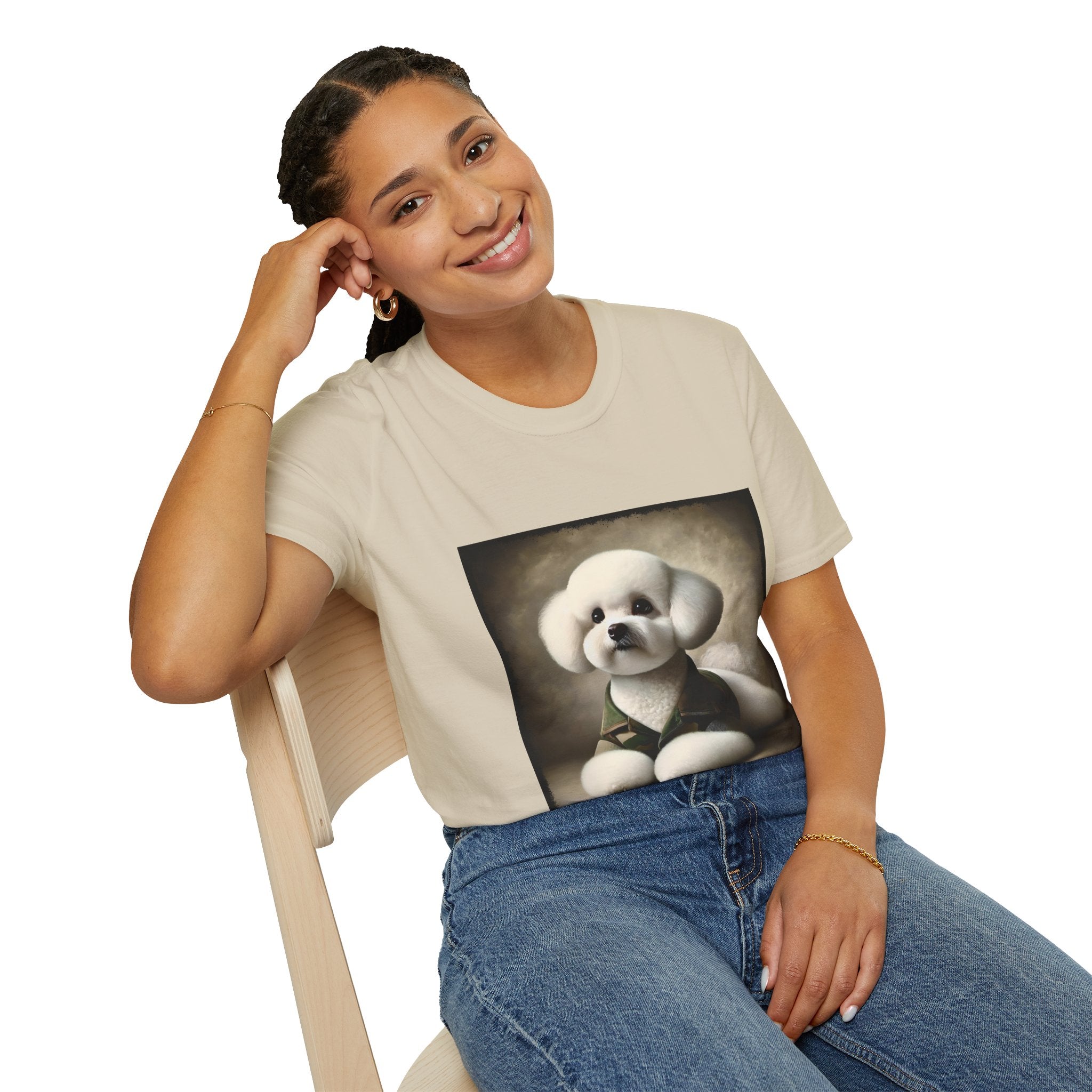 Bichon Frise Camo Cutie | Unisex Dog T-Shirt