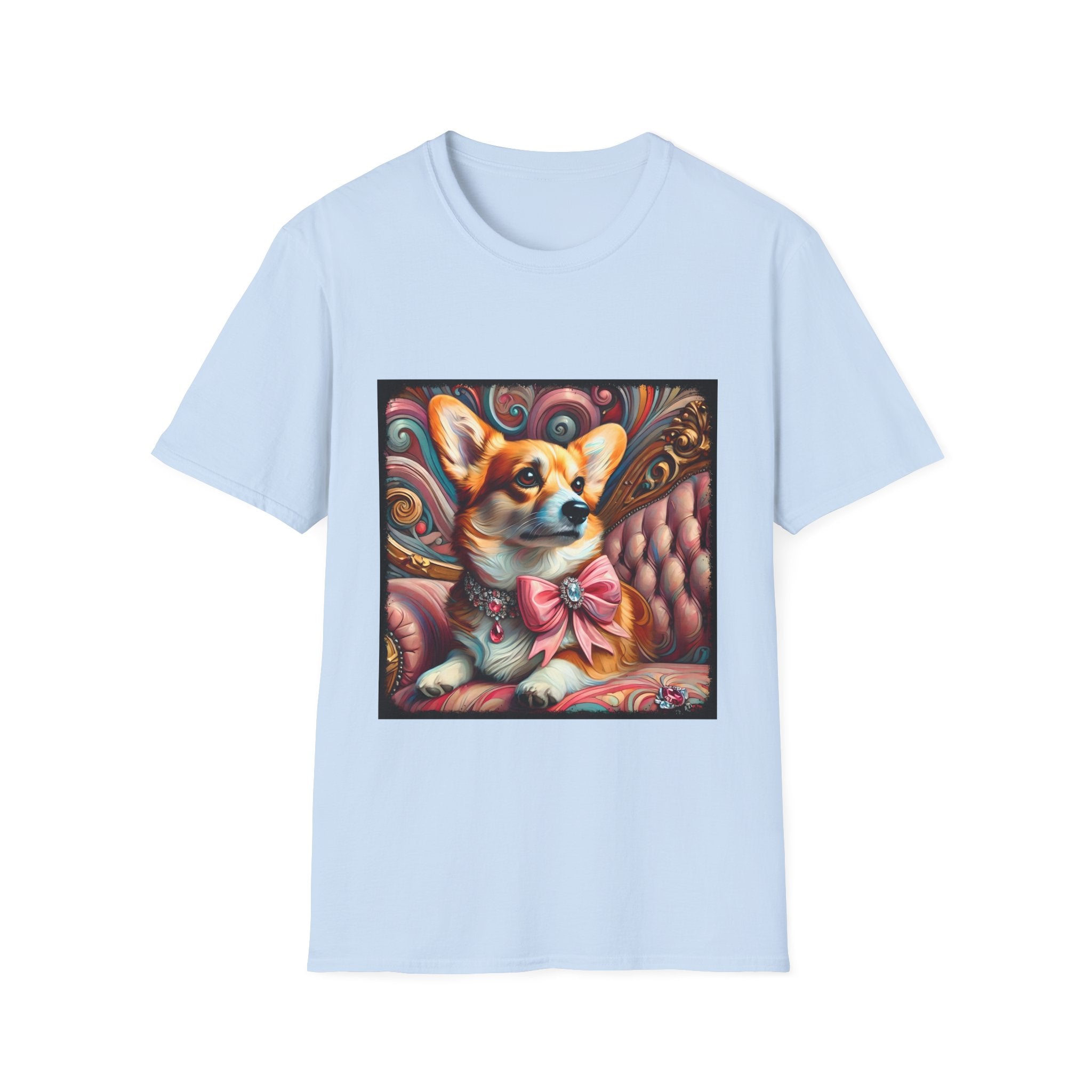 Pembroke Welsh Corgi Pink Swirl | Unisex Dog T-Shirt