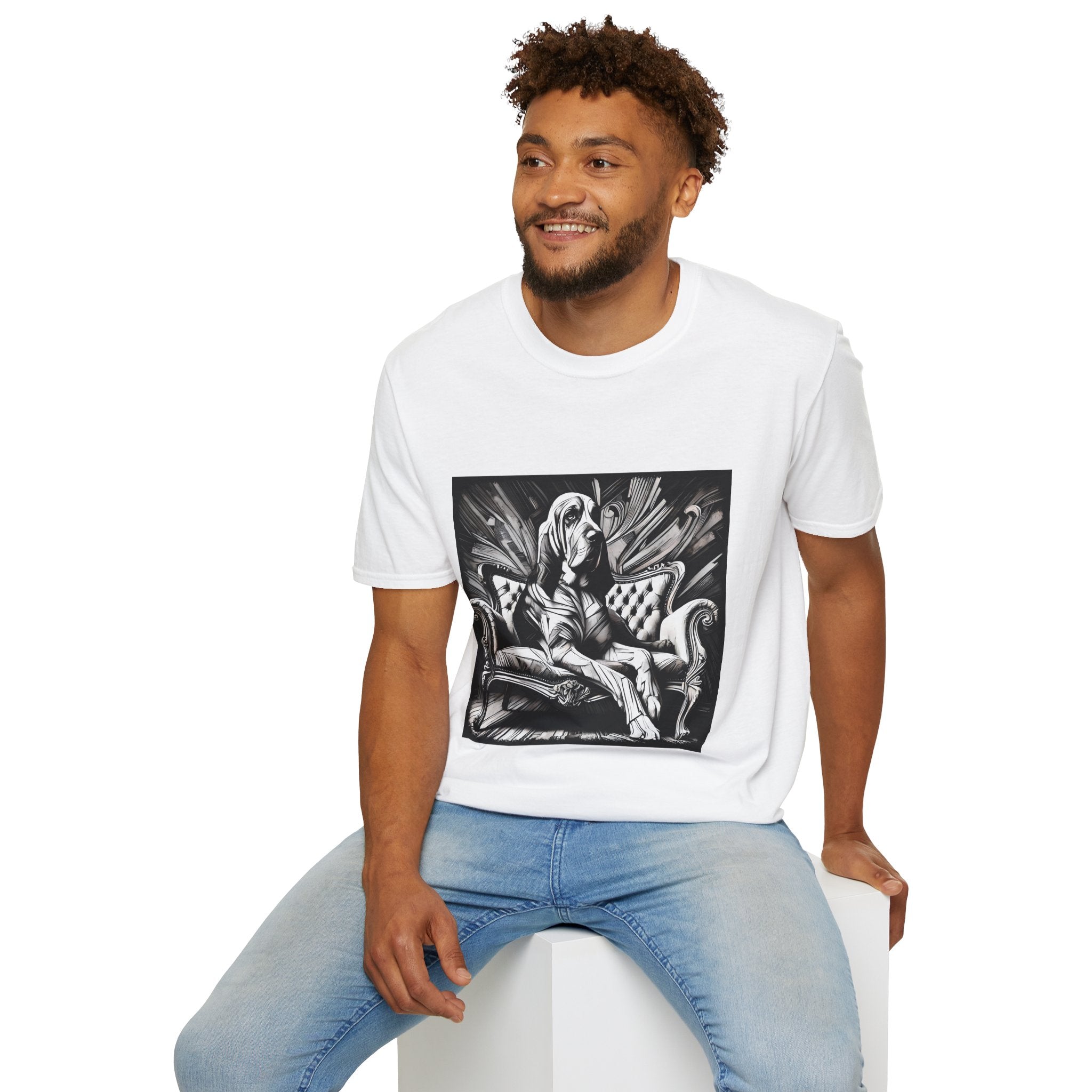Bloodhound B&W Bold | Unisex Dog T-Shirt