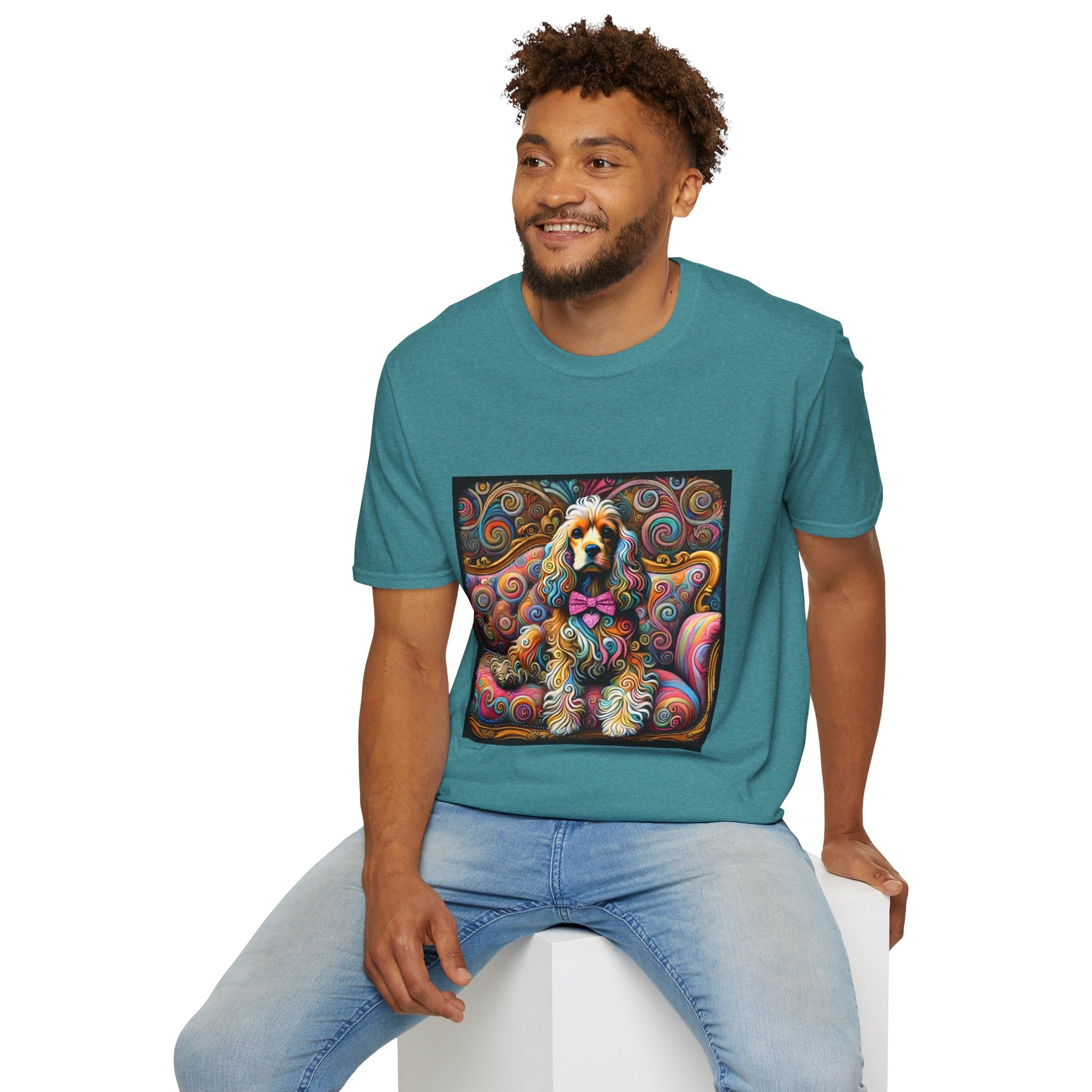 Cocker Spaniel Love Swirl | Unisex Dog T-Shirt