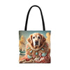 Golden Retriever Beach Beauty | Dog Themed Tote Bag