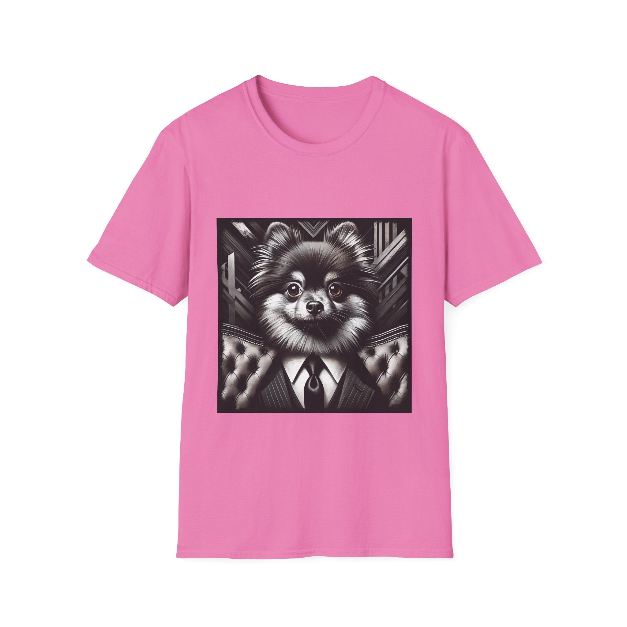Pomeranian B&W Bold Eyes | Unisex Dog T-Shirt