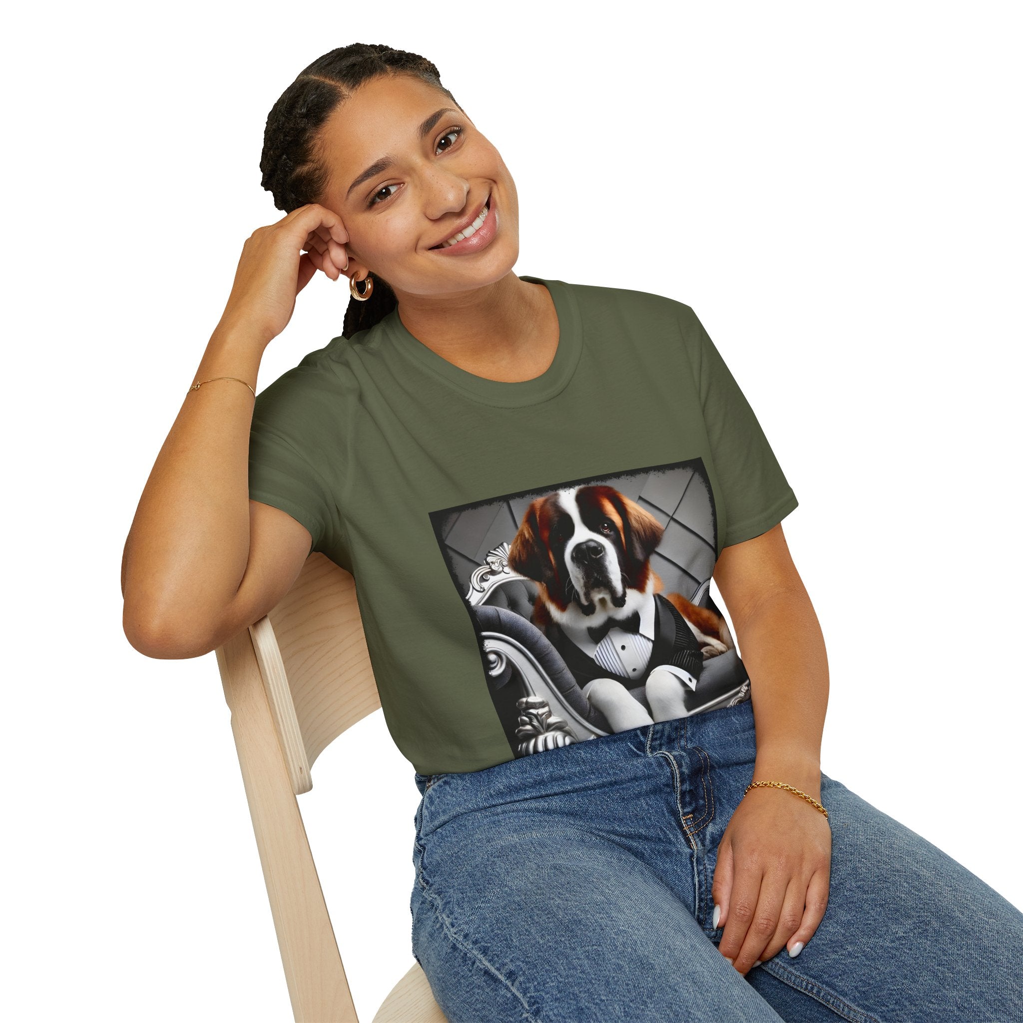 Saint Bernard Plush Pupstar | Unisex Dog T-Shirt