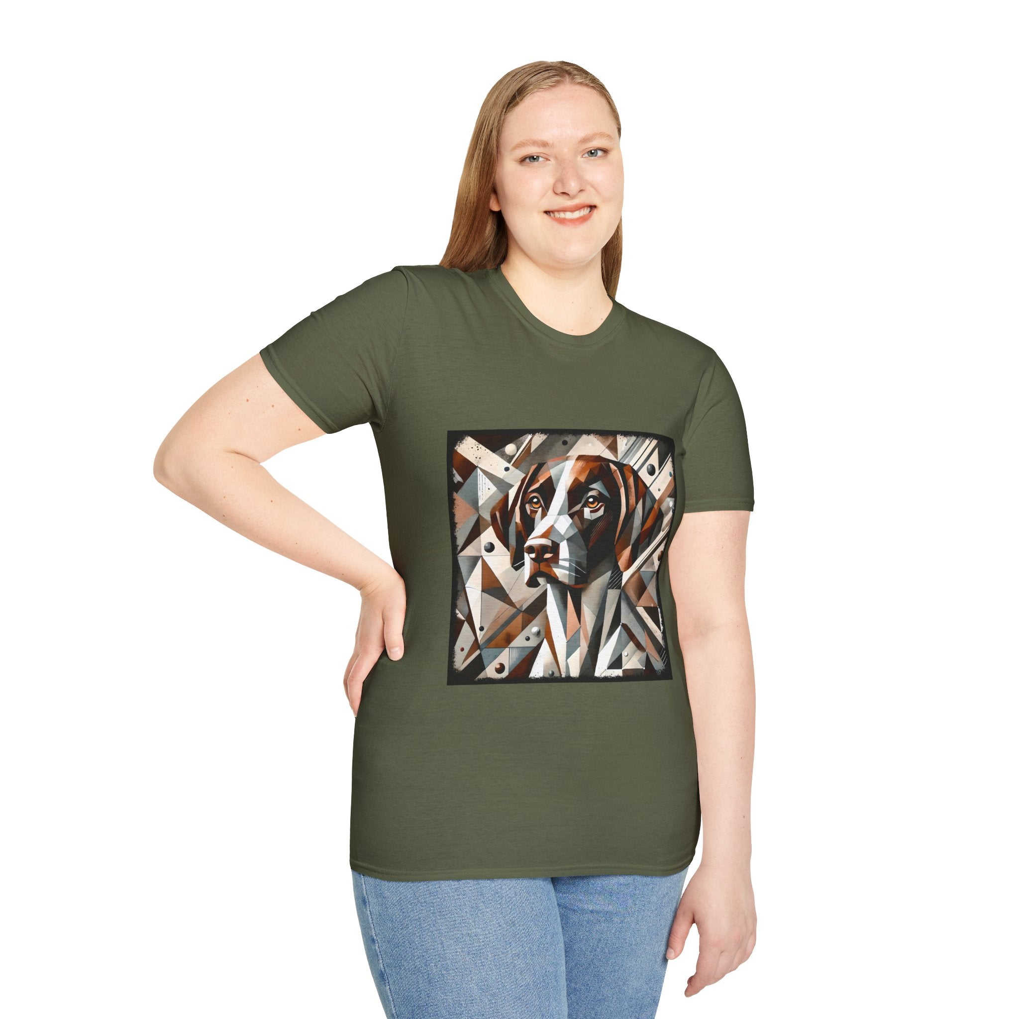 German Shorthaired Pointer Warm Geometric | Unisex Dog T-Shirt