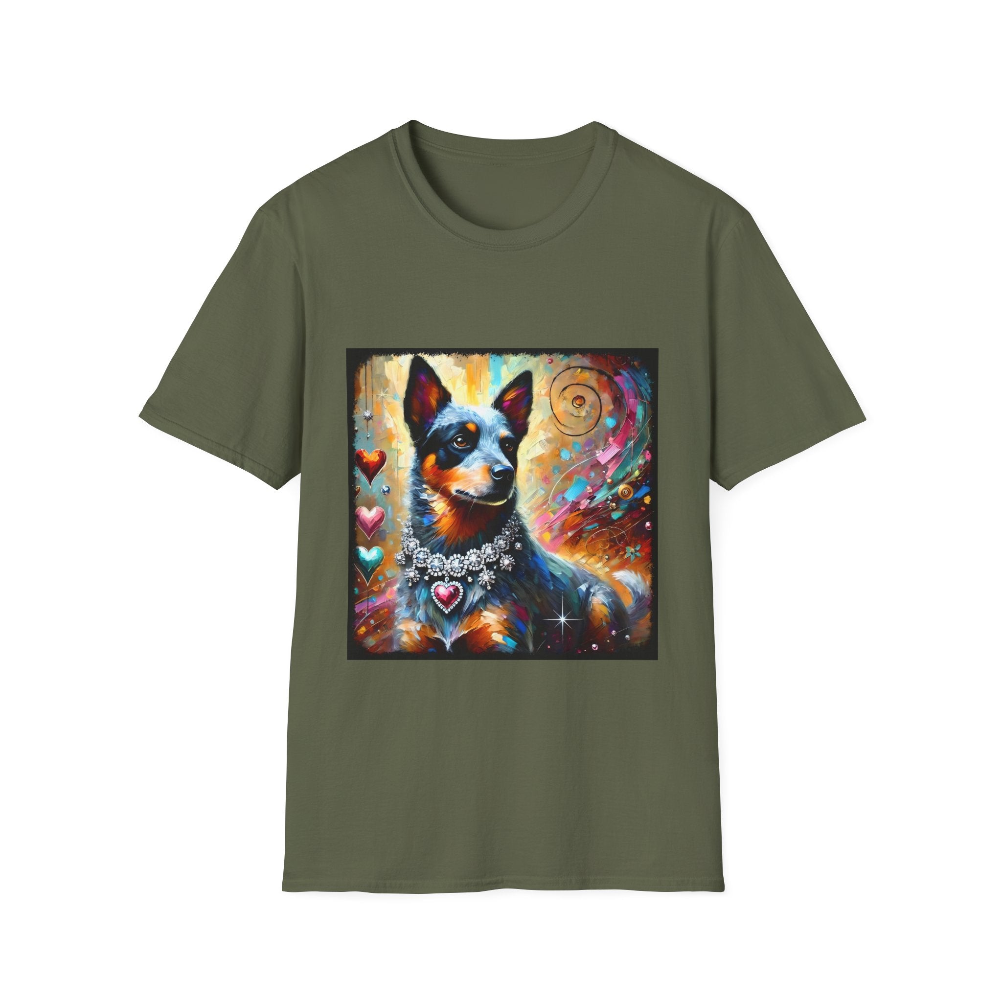 Australian Cattle Dog Diamond Heart Classic | Unisex Dog T-Shirt