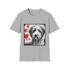 Sheepadoodle Bold Heart Sketch | Unisex Dog T-Shirt
