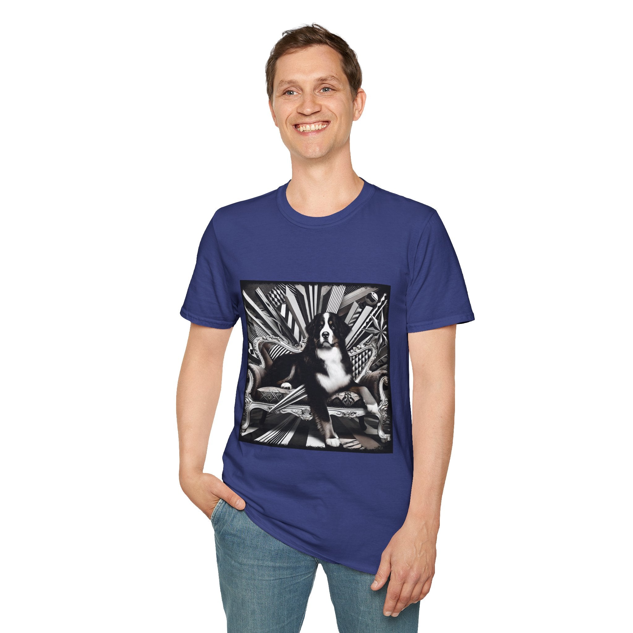 Bernese Mountain Dog B&W Bold | Unisex Dog T-Shirt