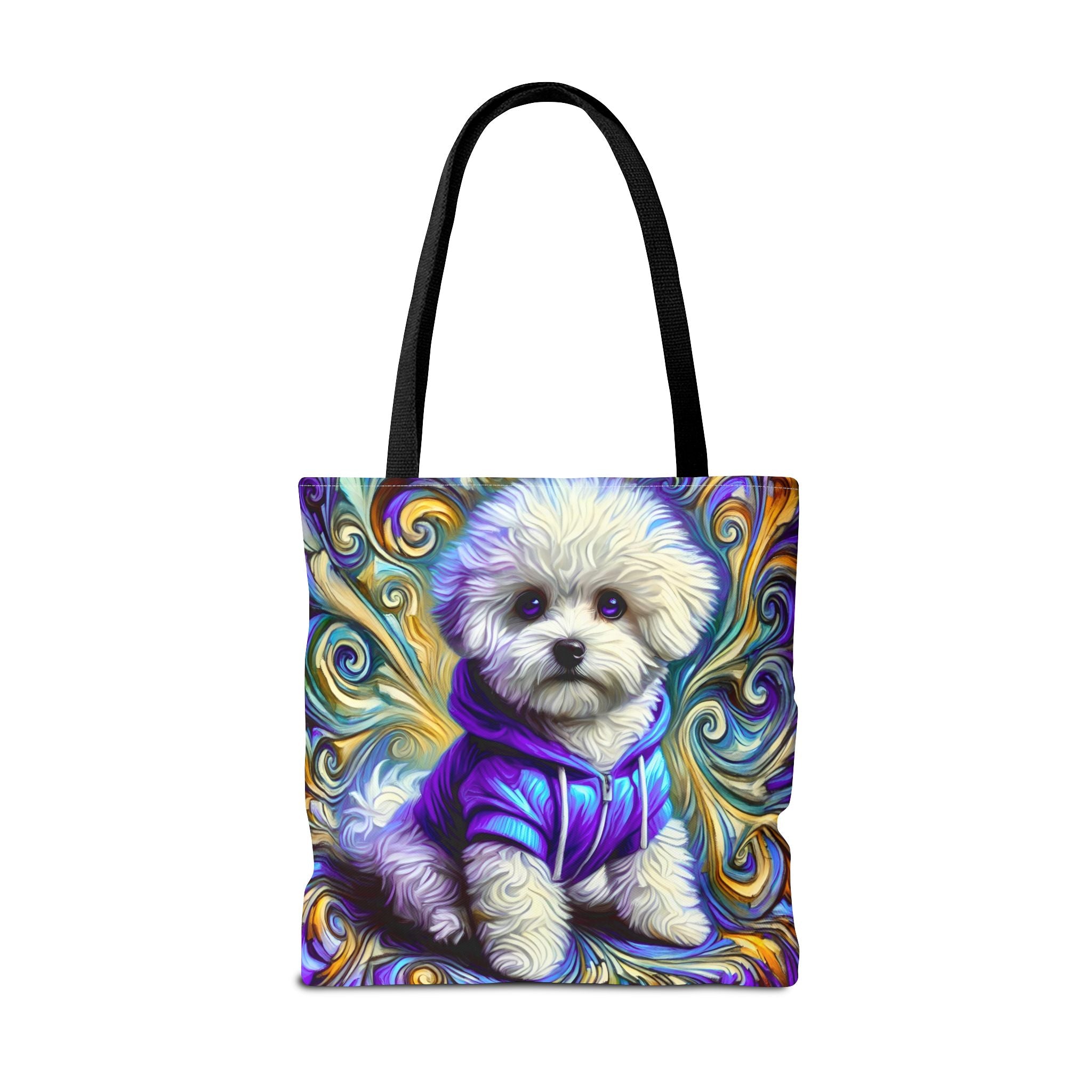 Bichon Frise Electric Swirl | Dog Themed Tote Bag