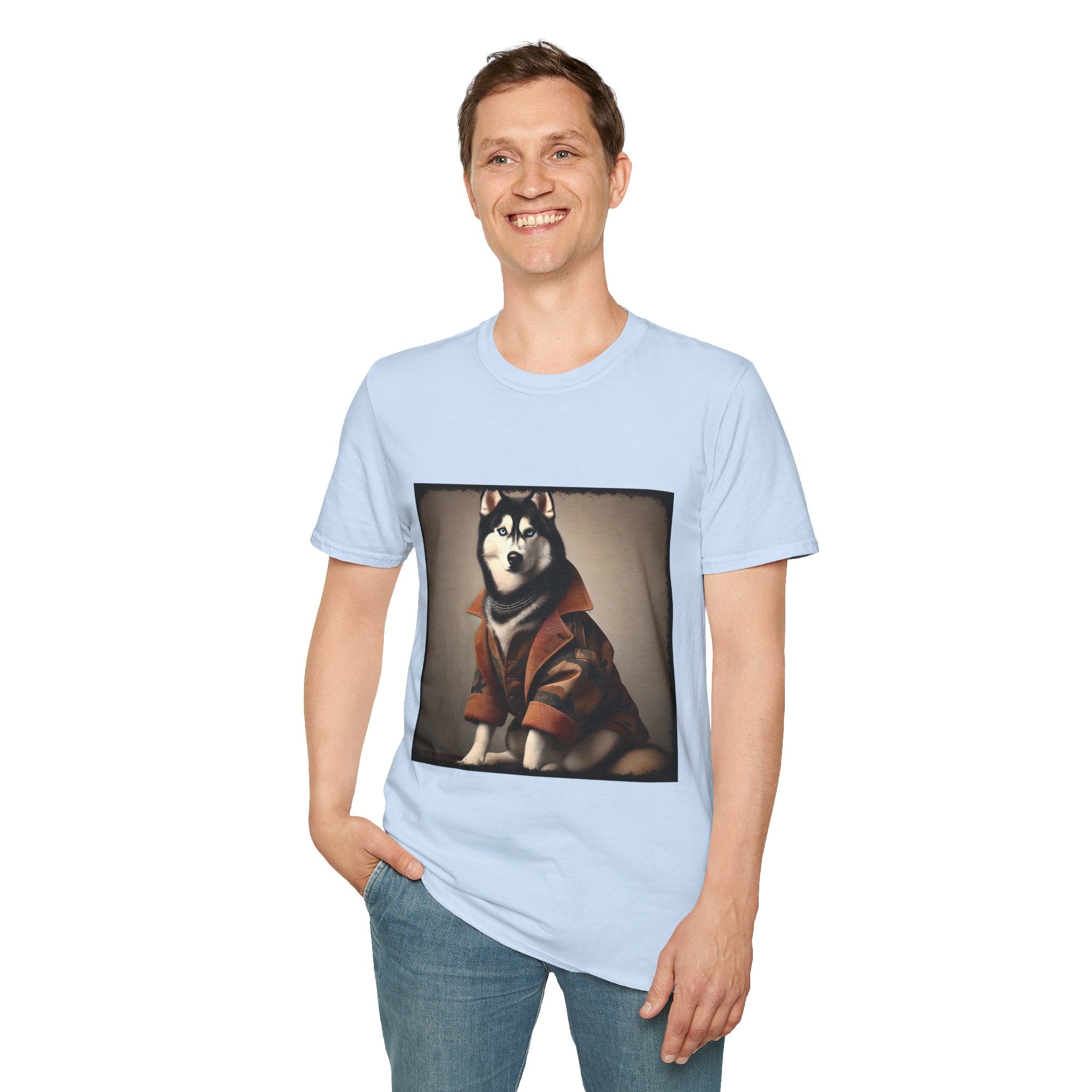 Siberian Husky Camo Cutie | Unisex Dog T-Shirt