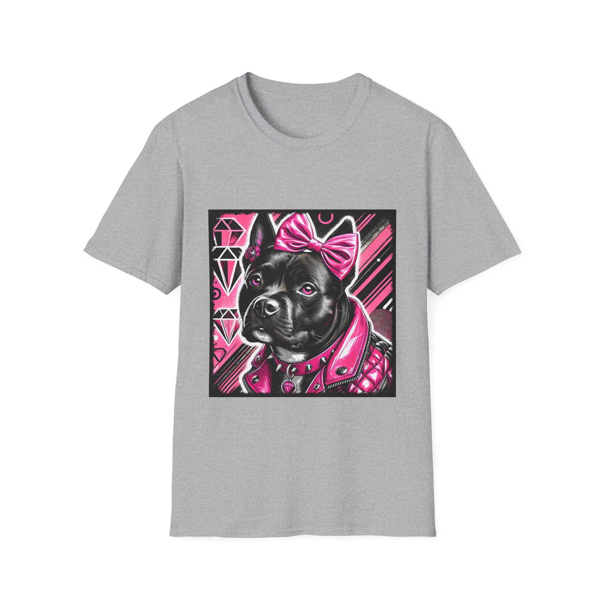 American Pit Bull Terrier Pink Princess Bold  | Unisex Dog T-Shirt