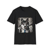 Akita B&W Bold Eyes | Unisex Dog T-Shirt