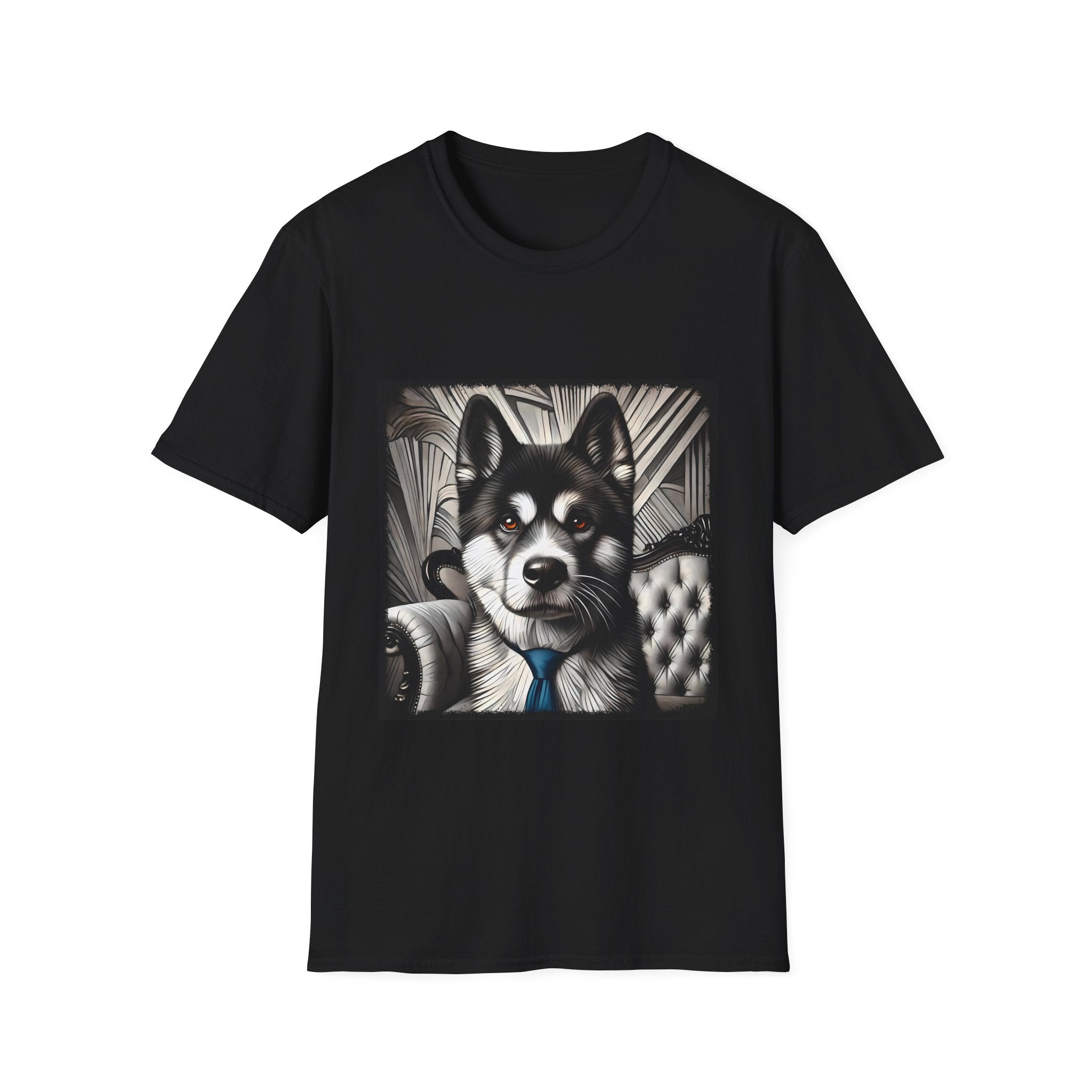 Akita B&W Bold Eyes | Unisex Dog T-Shirt