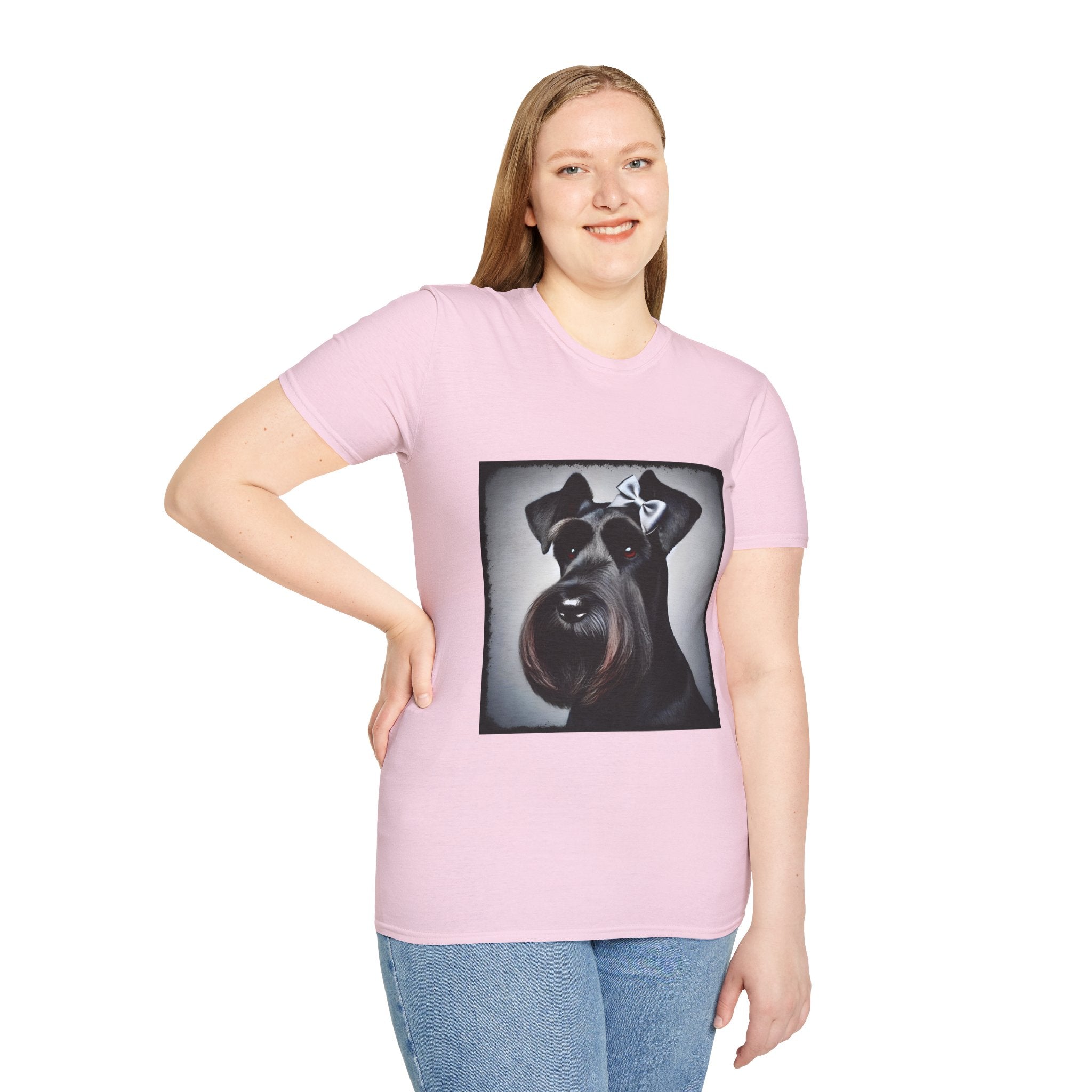 Schnauzer Bow Baddie | Unisex Dog T-Shirt
