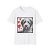 Sheepadoodle Bold Heart Sketch | Unisex Dog T-Shirt