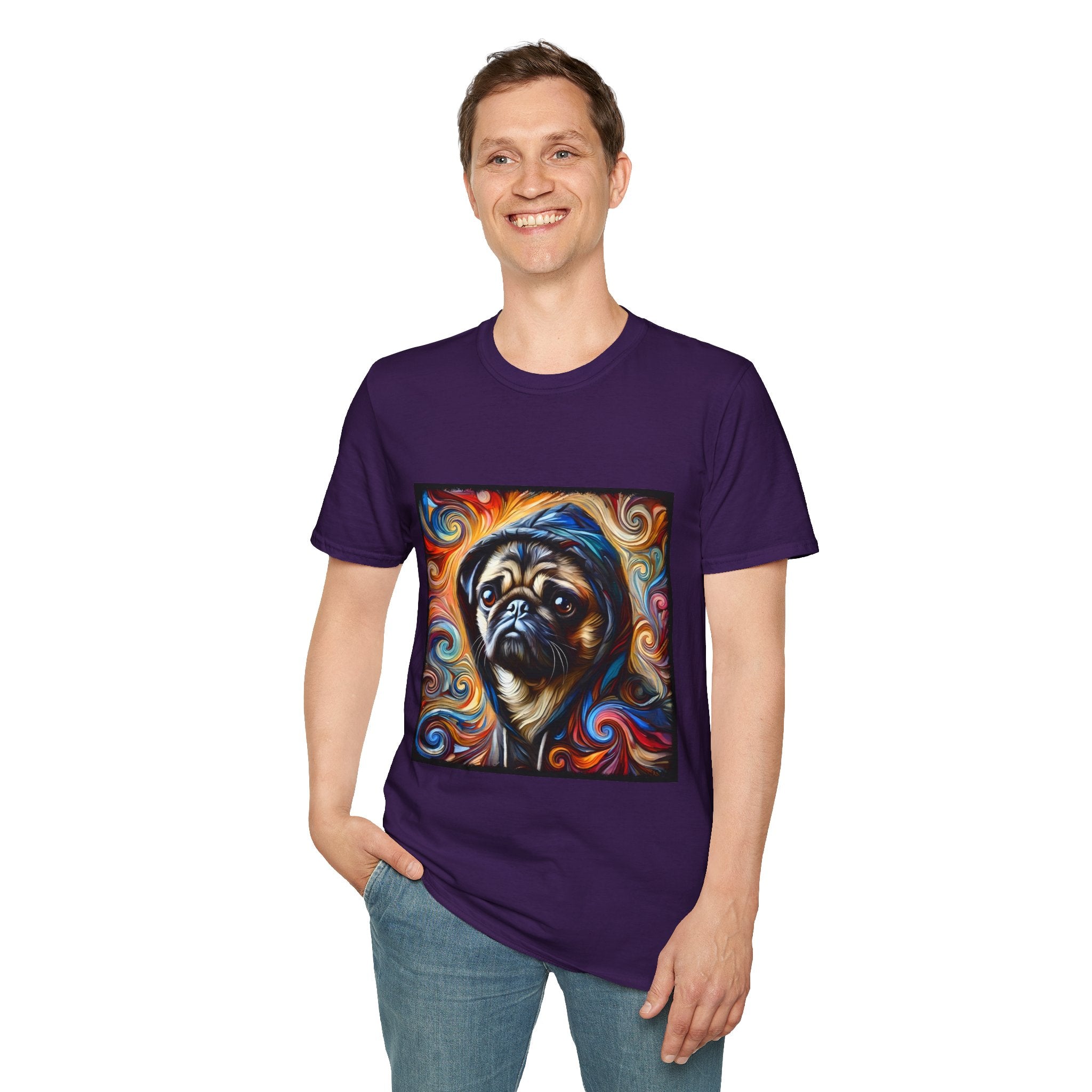 Pug Relaxed Swirl | Unisex Dog T-Shirt