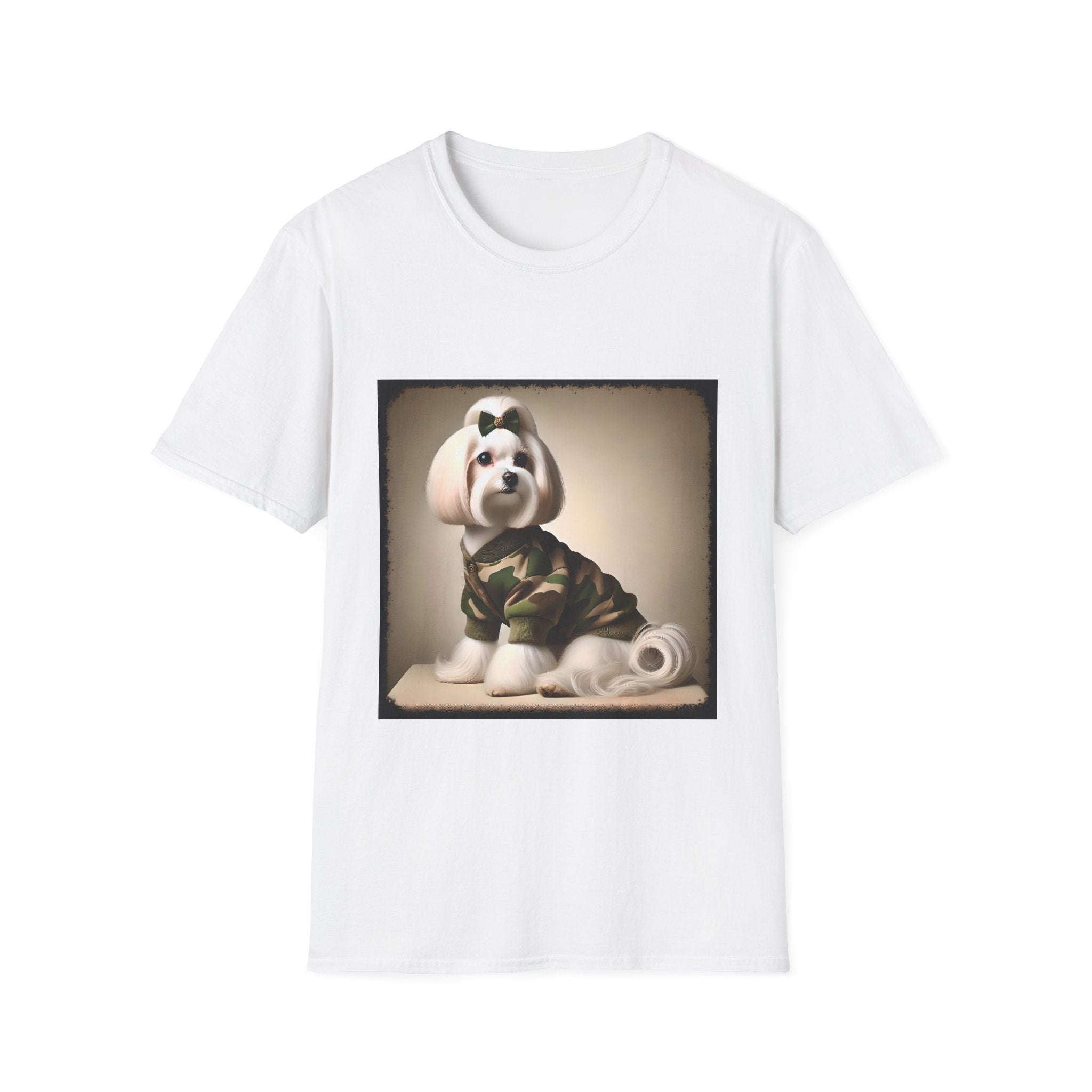 Maltese Camo Cutie | Unisex Dog T-Shirt