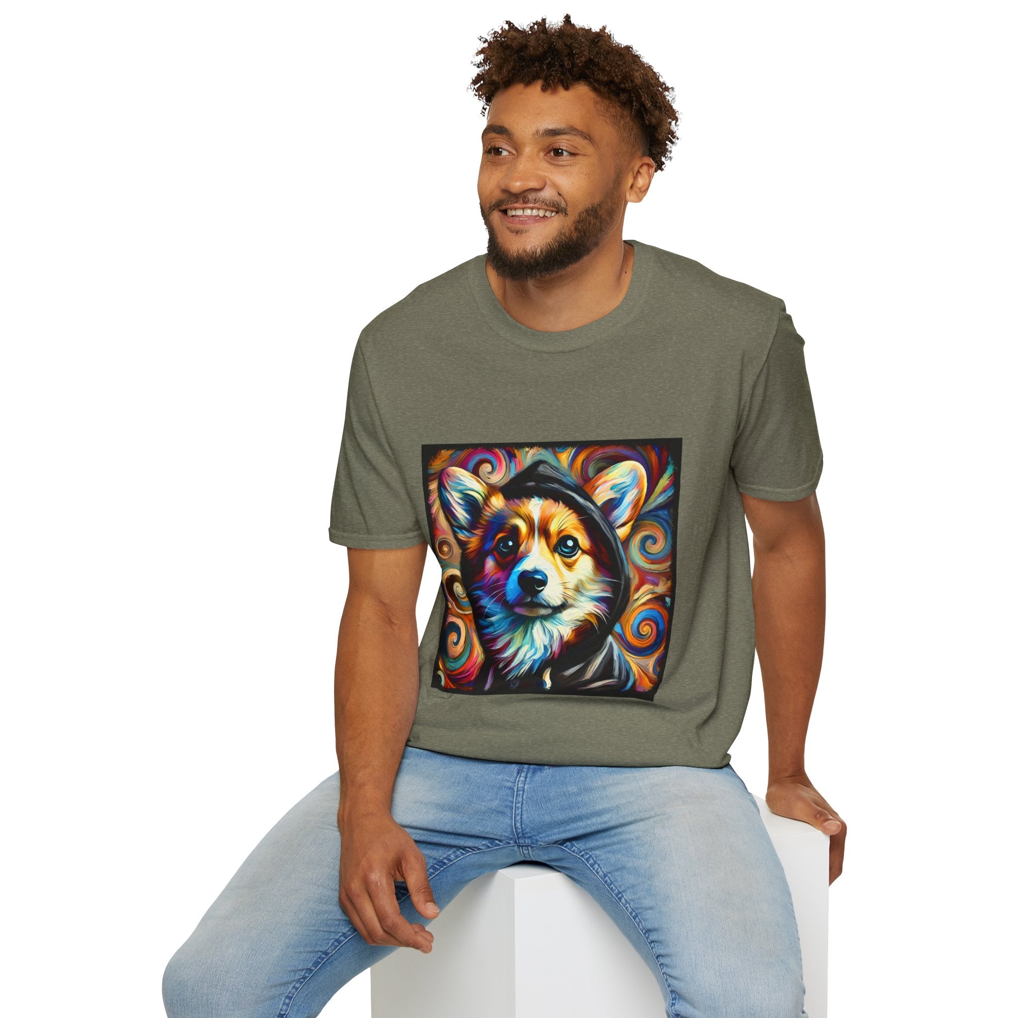 Pembroke Welsh Corgi Relaxed Swirl | Unisex Dog T-Shirt