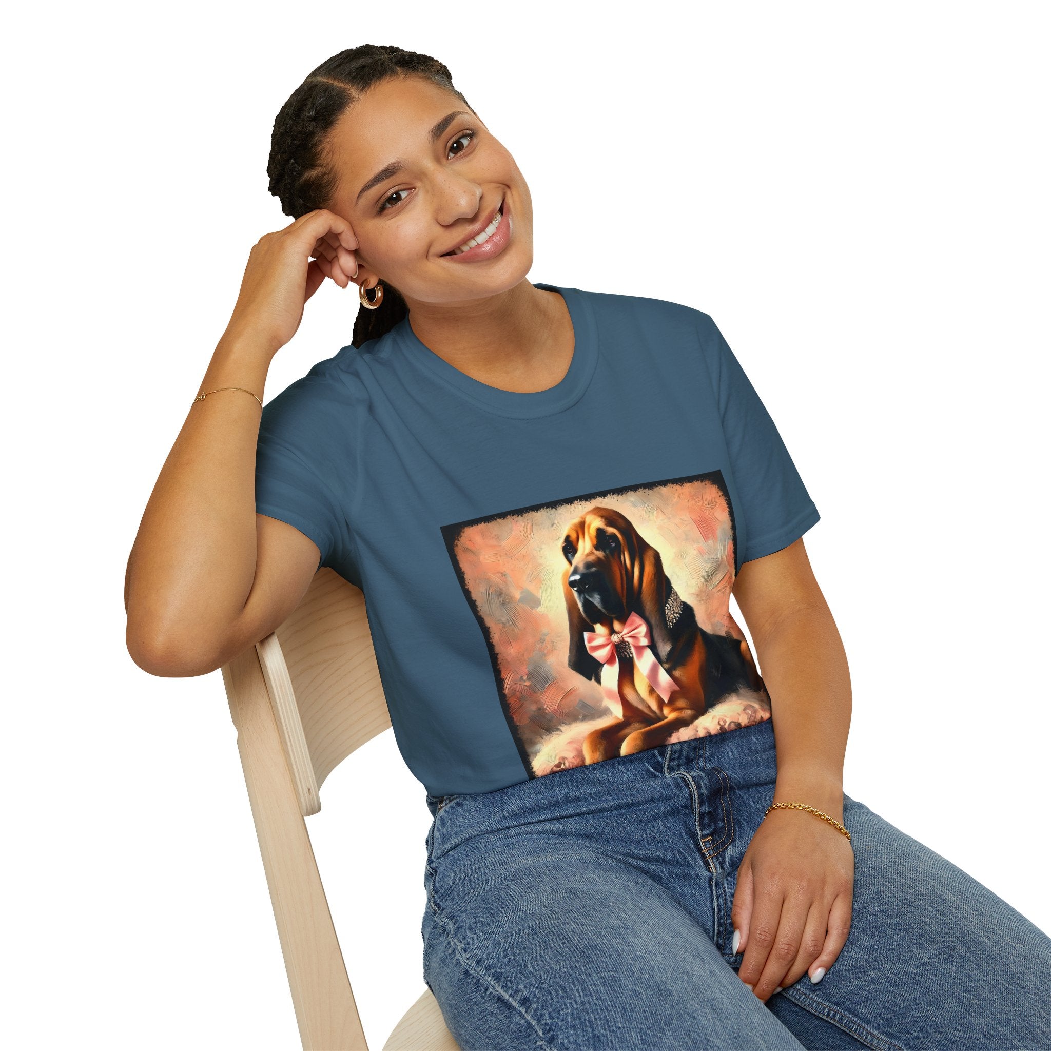 Bloodhound Poised Classic | Unisex Dog T-Shirt