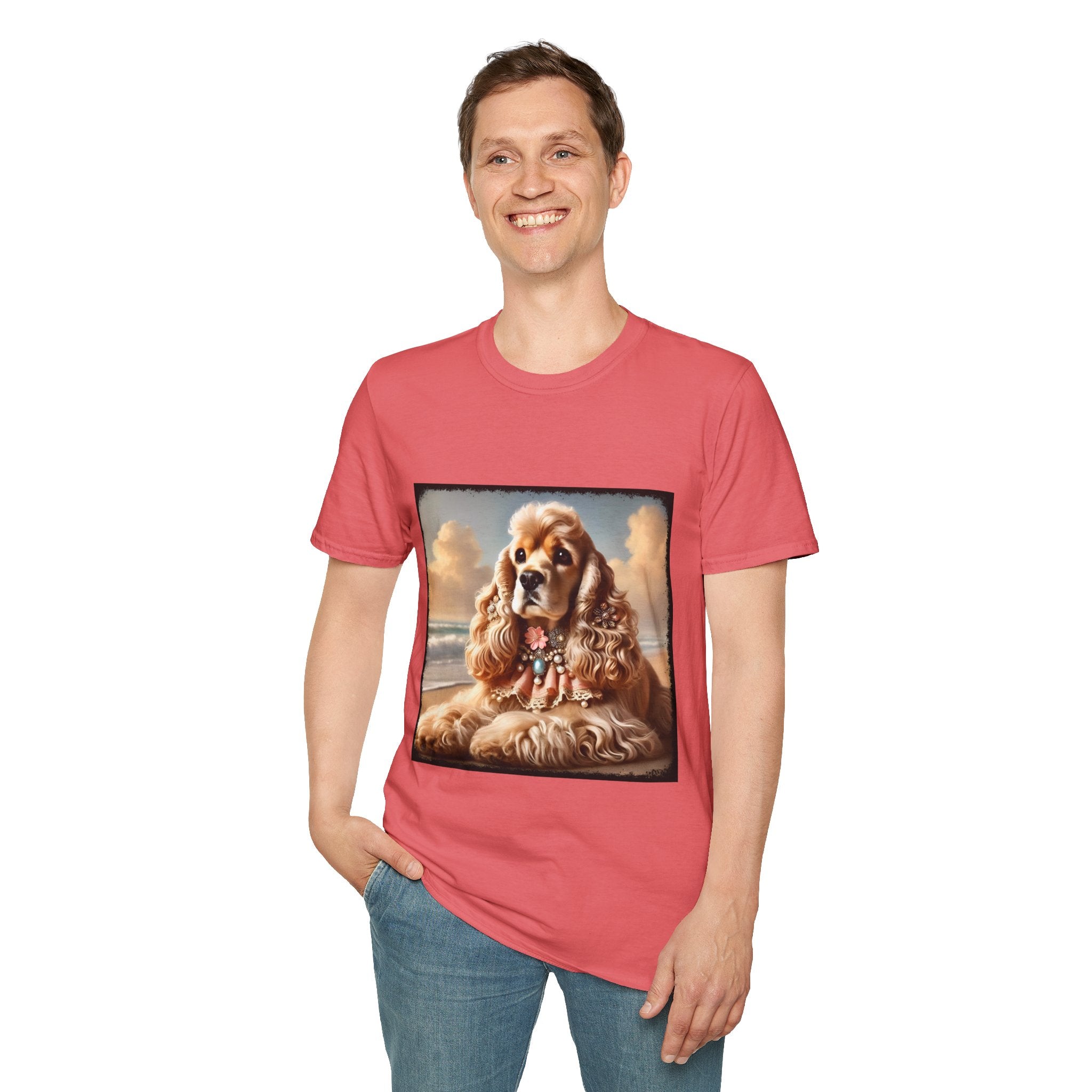 Cocker Spaniel Beach Belle | Unisex Dog T-Shirt