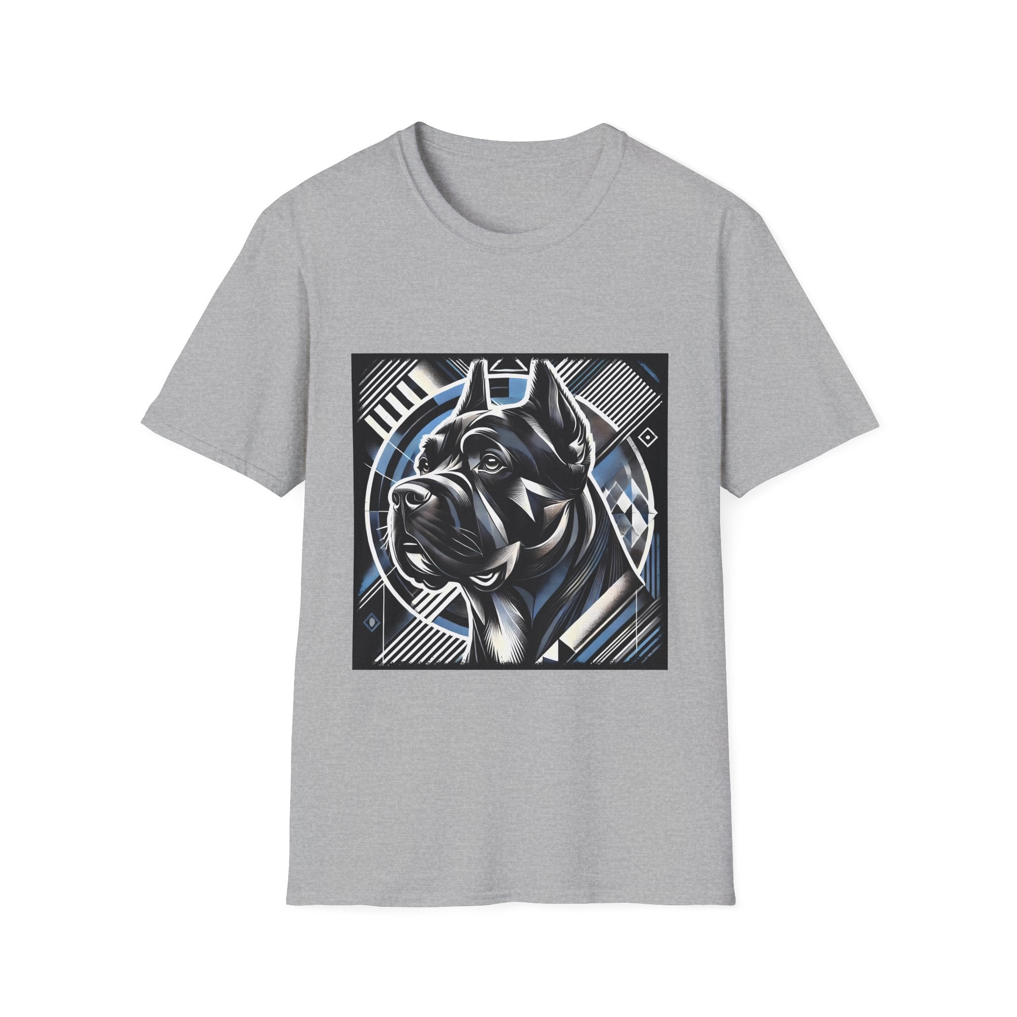 Cane Corso Blue and Black Geometric | Unisex Dog T-Shirt