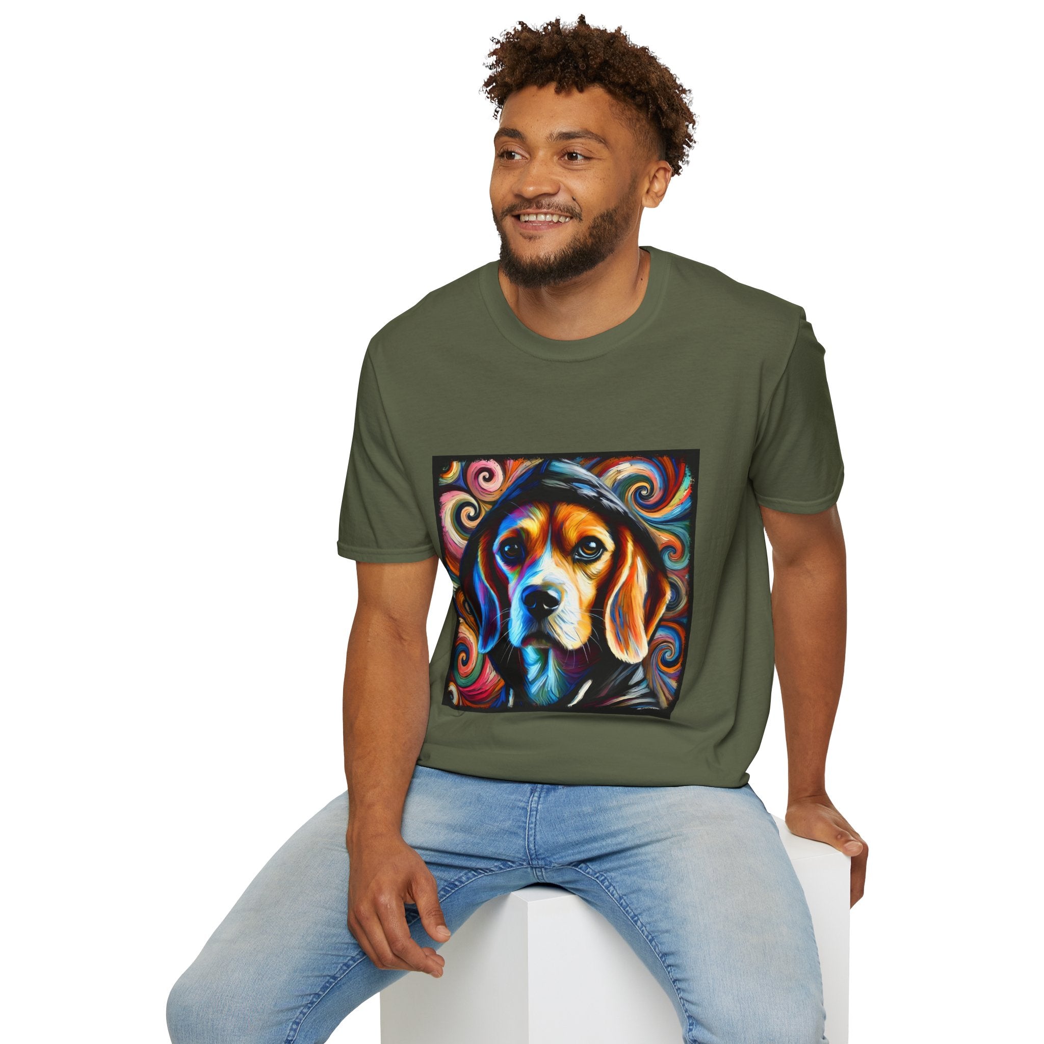 Beagle Relaxed Swirl | Unisex Dog T-Shirt