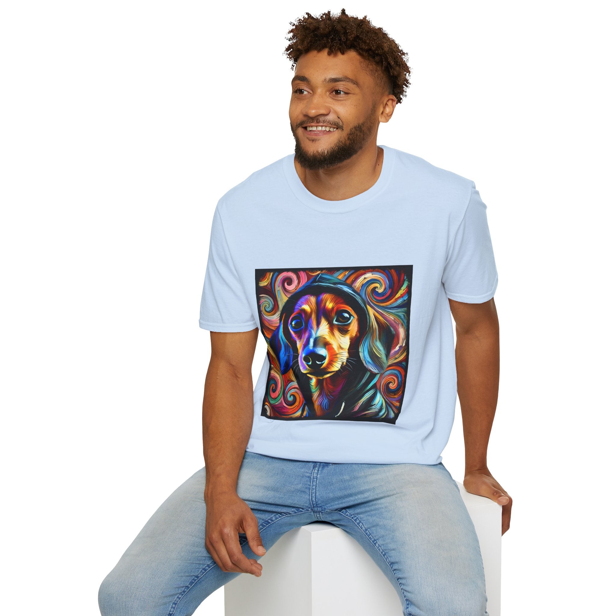 Dachshund Relaxed Swirl | Unisex Dog T-Shirt