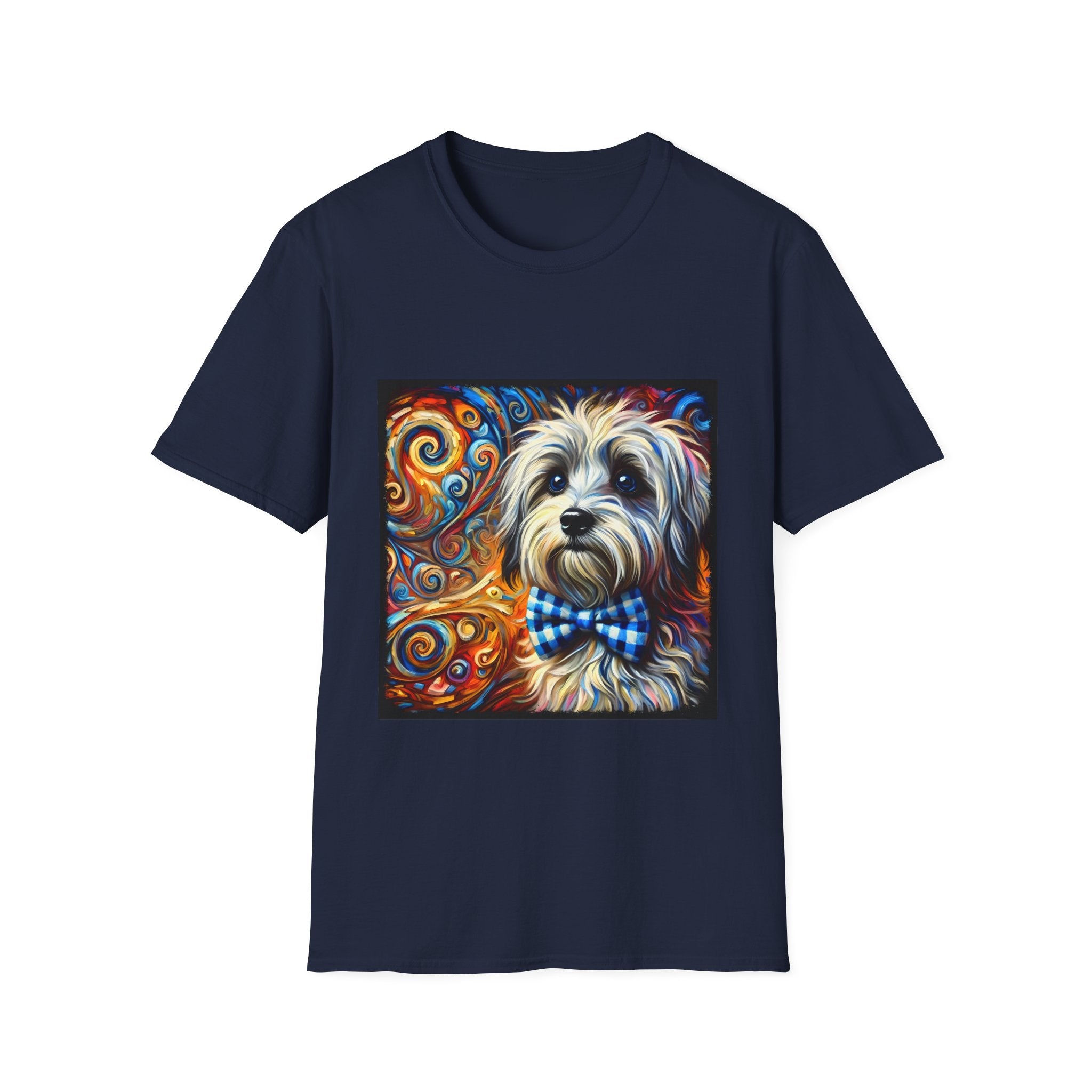 Havanese Bowtie Swirl |  Unisex Dog T-Shirt