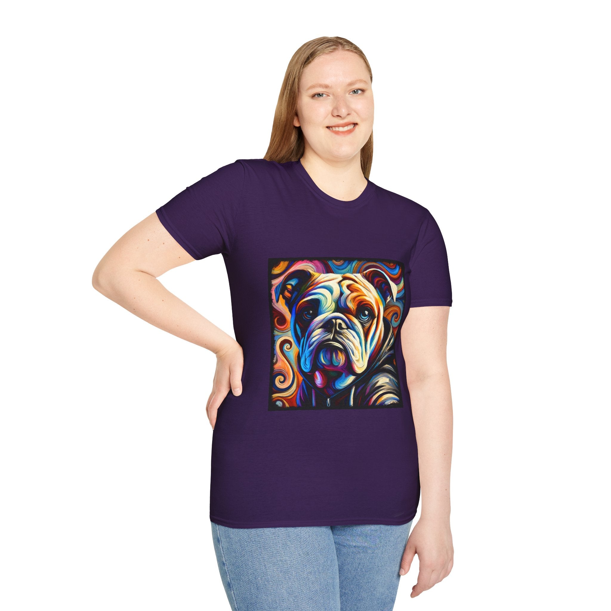 Bulldog Relaxed Swirl | Unisex Dog T-Shirt