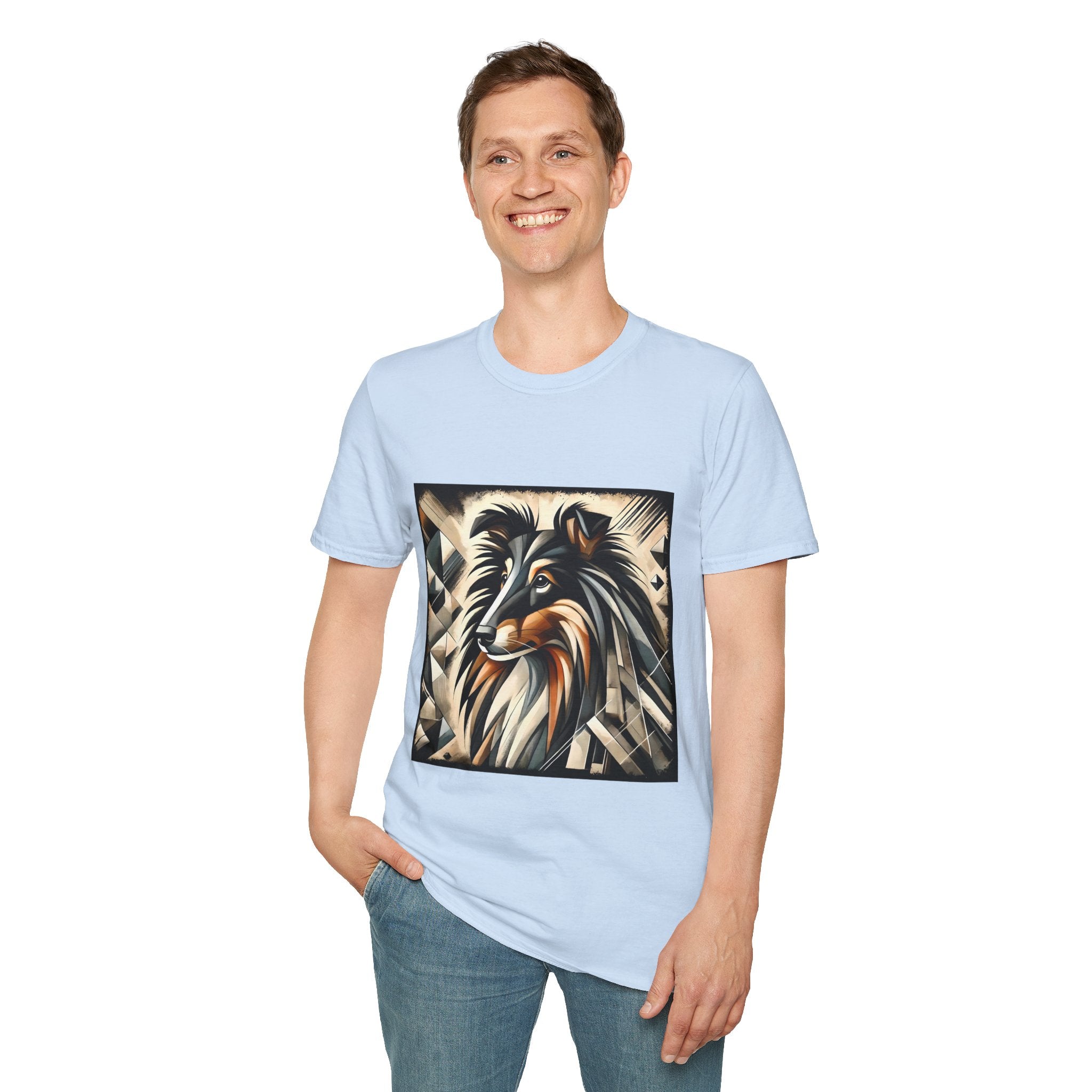 Collie Bold Geometric | Unisex Dog T-Shirt